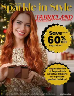 Preview of Fabricland weekly flyer / circulaire from shop Fabricland valid from 01.11.2025