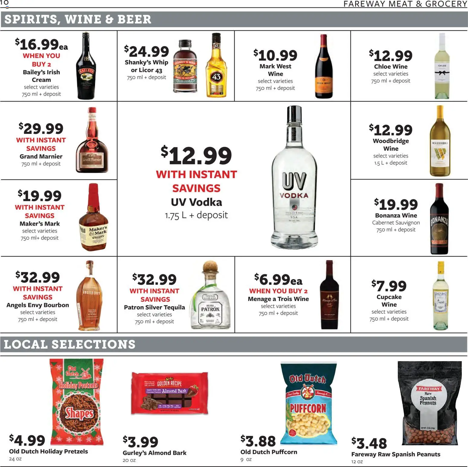 Fareway Weekly Ad - valid from 01.12.2025 | Page: 10 | Products: Wine, Bourbon, Cream, Cupcake