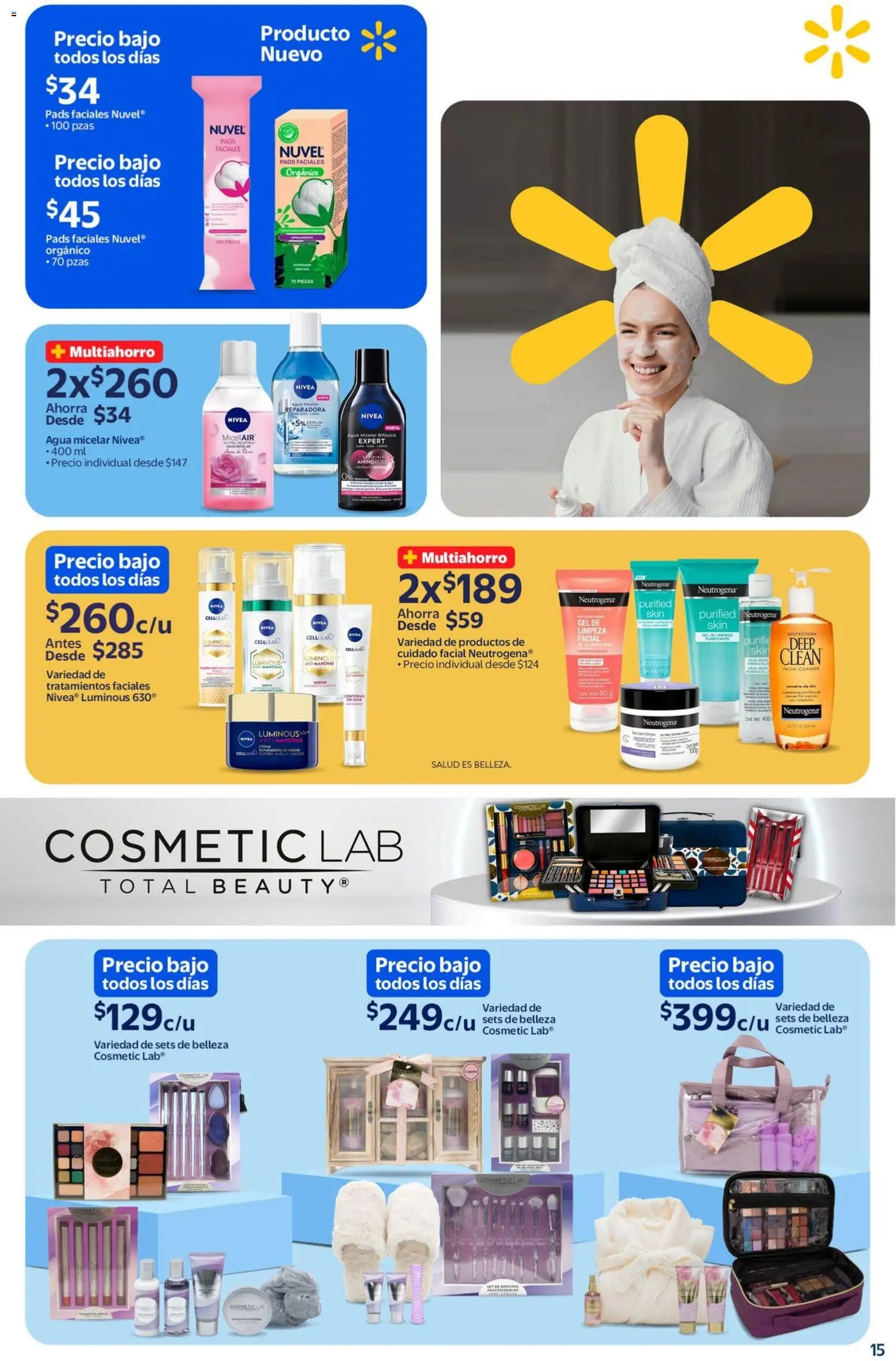 Nuevas ofertas de Walmart válidas en toda la República Mexicana desde el 01.01.2026. ¡Encuentra las mejores ofertas en Walmart folleto! | Página: 15 | Productos: Serum, Agua, Agua micelar