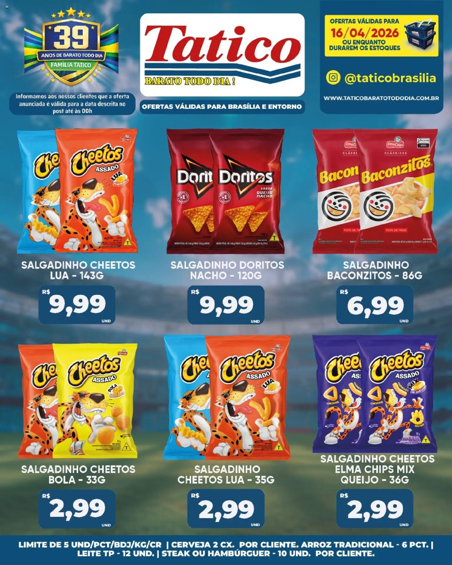 Tatico Folheto - válido de 16.04.2026 | Página: 25 | Produtos: Elma Chips, Queijo, Arroz, Cheetos