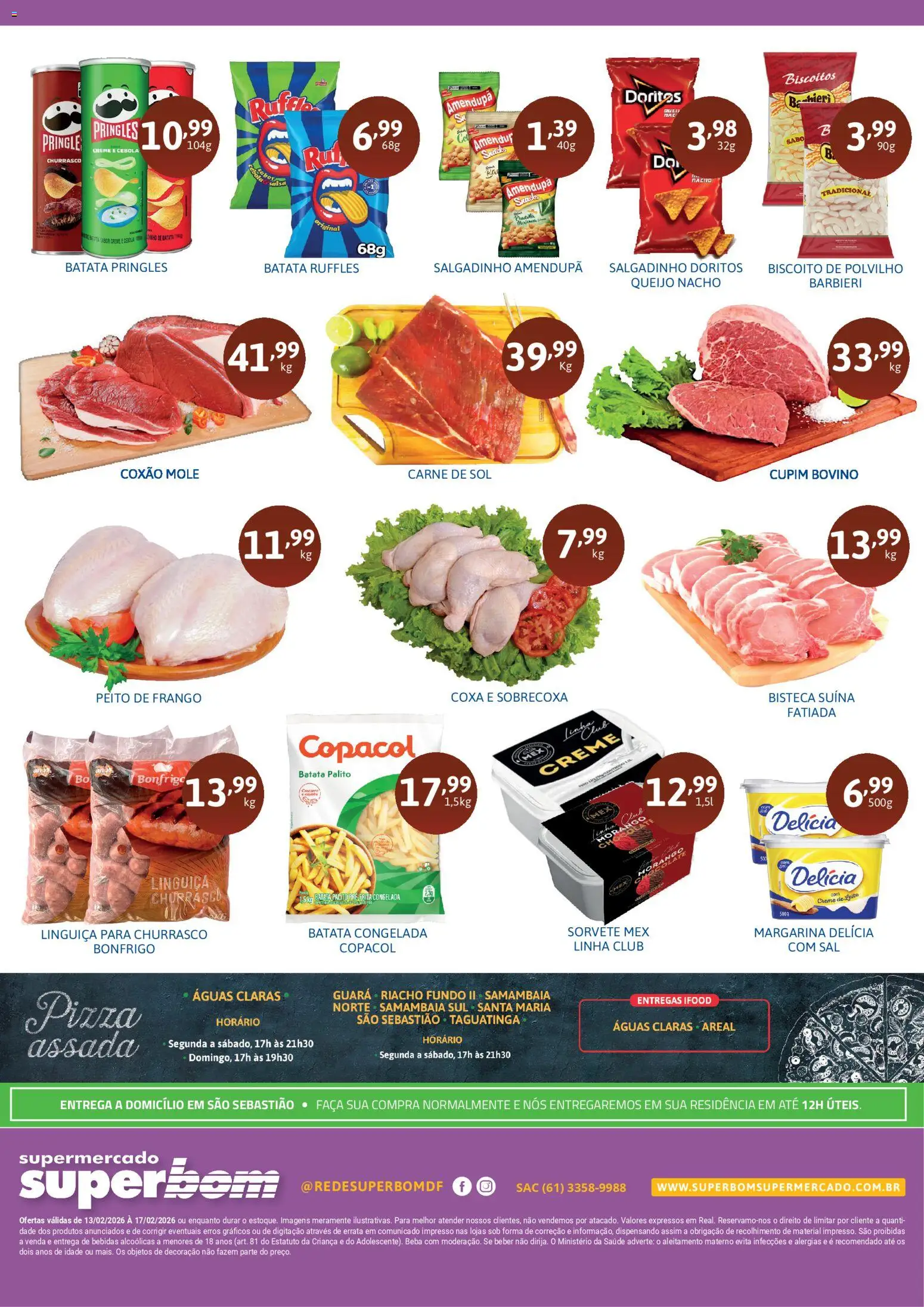 Superbom Folheto - válido de 13.02.2026 | Página: 2 | Produtos: Cebola, Sorvete, Batata, Frango