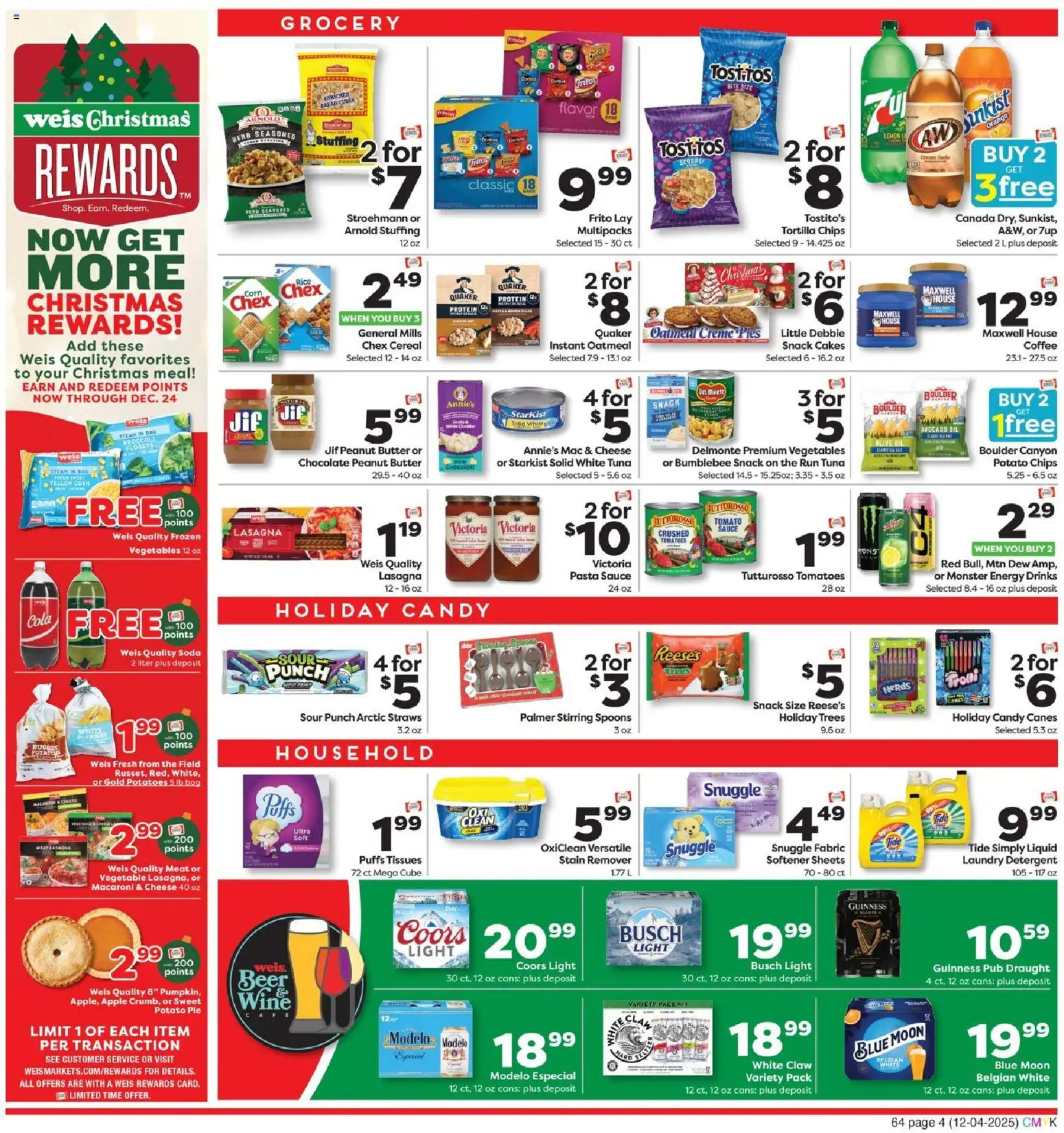 Weis Weekly Circular - NY - valid from 04.12.2025 | Page: 4 | Products: Corn, Chips, Avocado, Sauce
