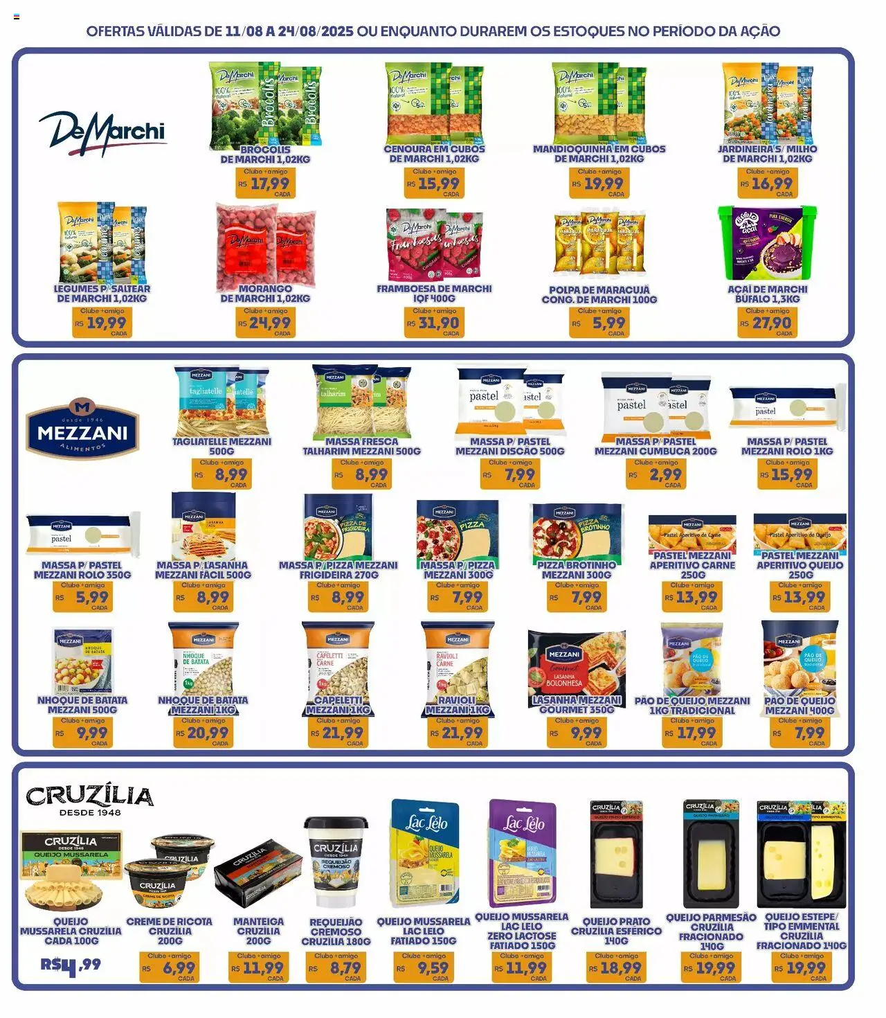 Boa Supermercados Folheto - válido de 11.08.2025 | Página: 11 | Produtos: Maracujá, Parmesão, Creme, Mussarela