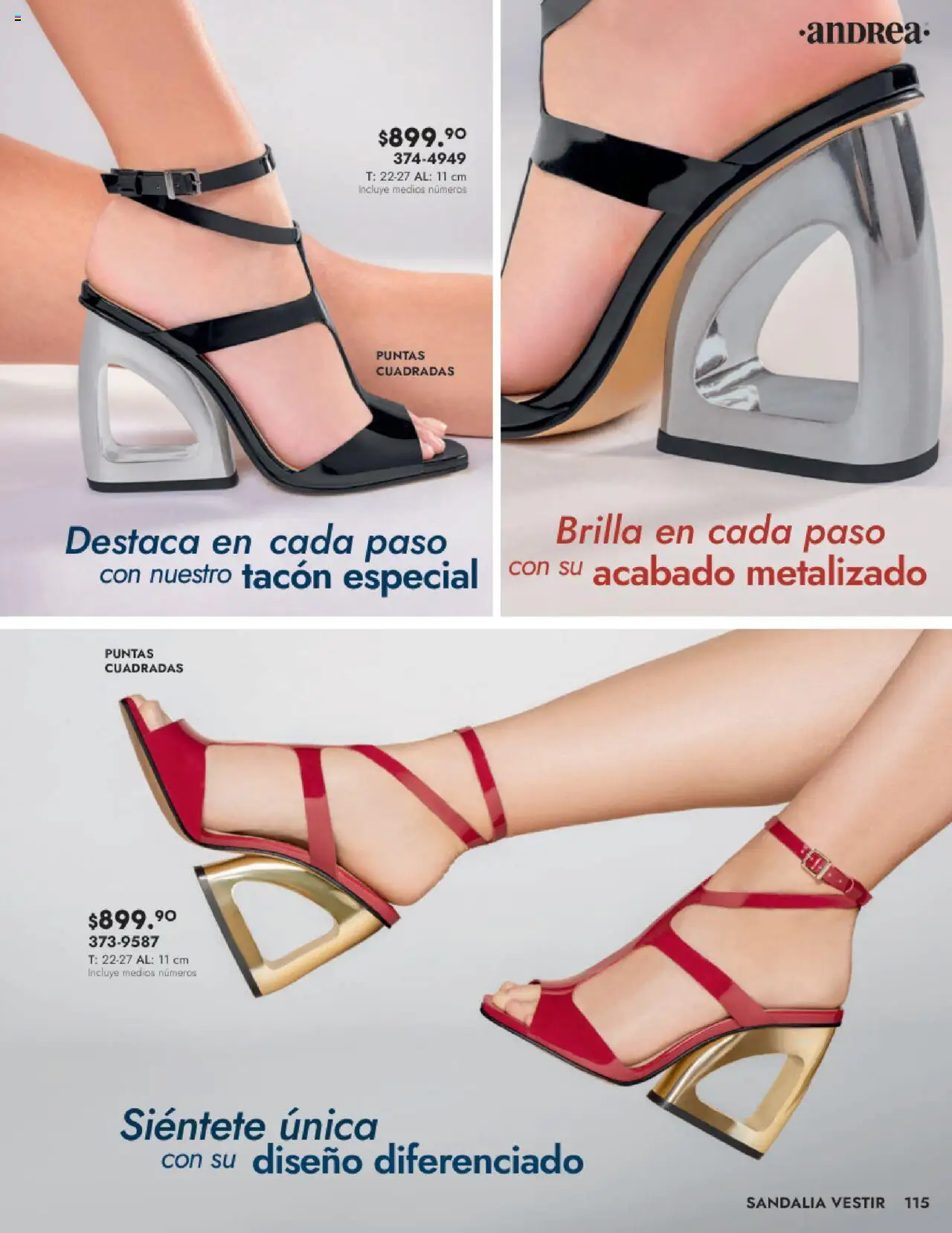 Nuevas ofertas de Andrea válidas en toda la República Mexicana desde el 24.08.2025. ¡Encuentra las mejores ofertas en Andrea - Catálogo Calzado Dama! | Página: 115