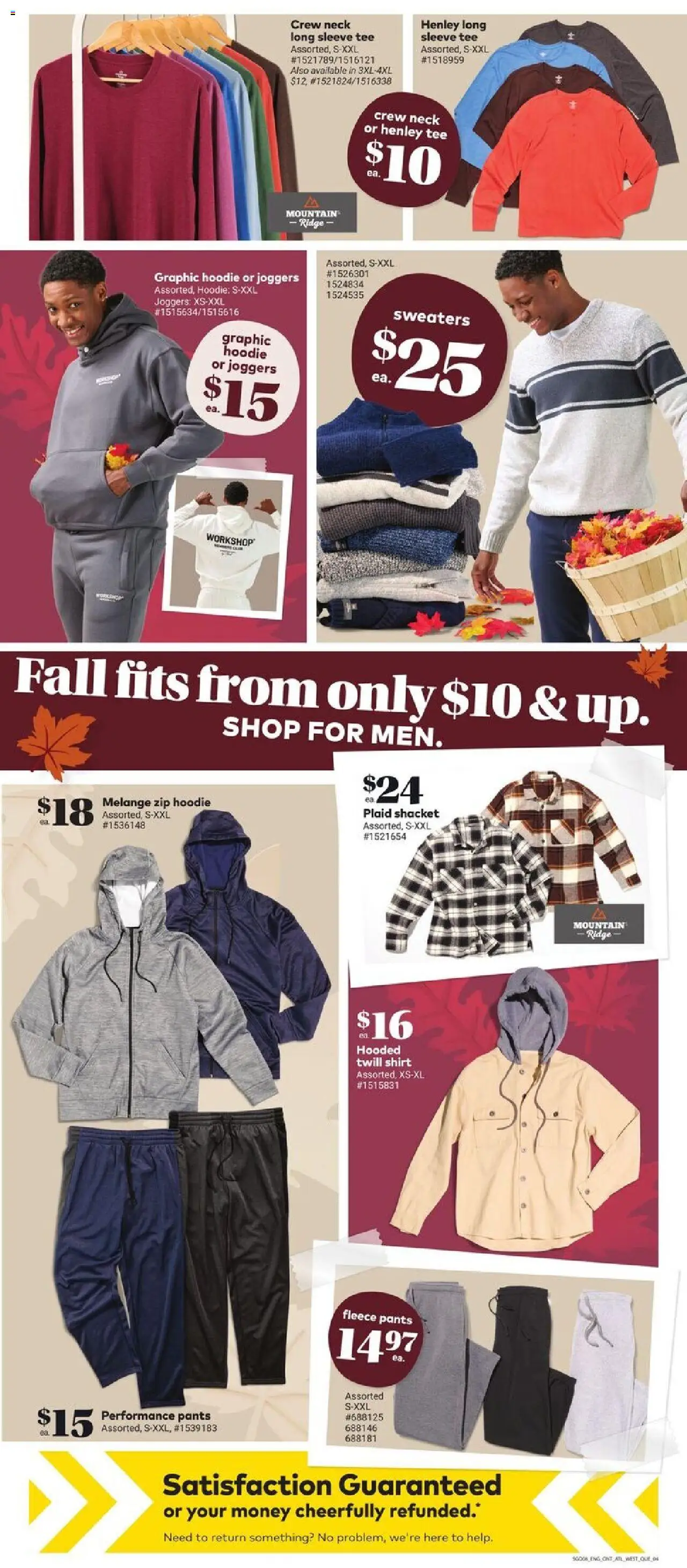 Giant Tiger flyer valid from 24.09.2025 | Page: 6 | Products: Shirt, Sweater, Hoodie, Pants