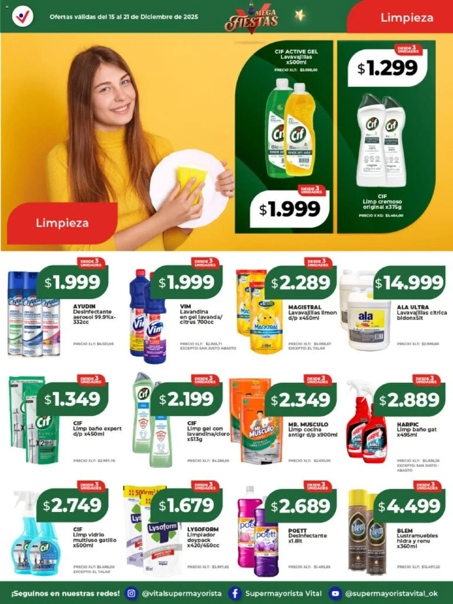 Vital - Ofertas - Posadas │ válido desde el 15.12.2025 | Página: 8 | Productos: Desinfectante, Cocina, Lavavajillas, Baño