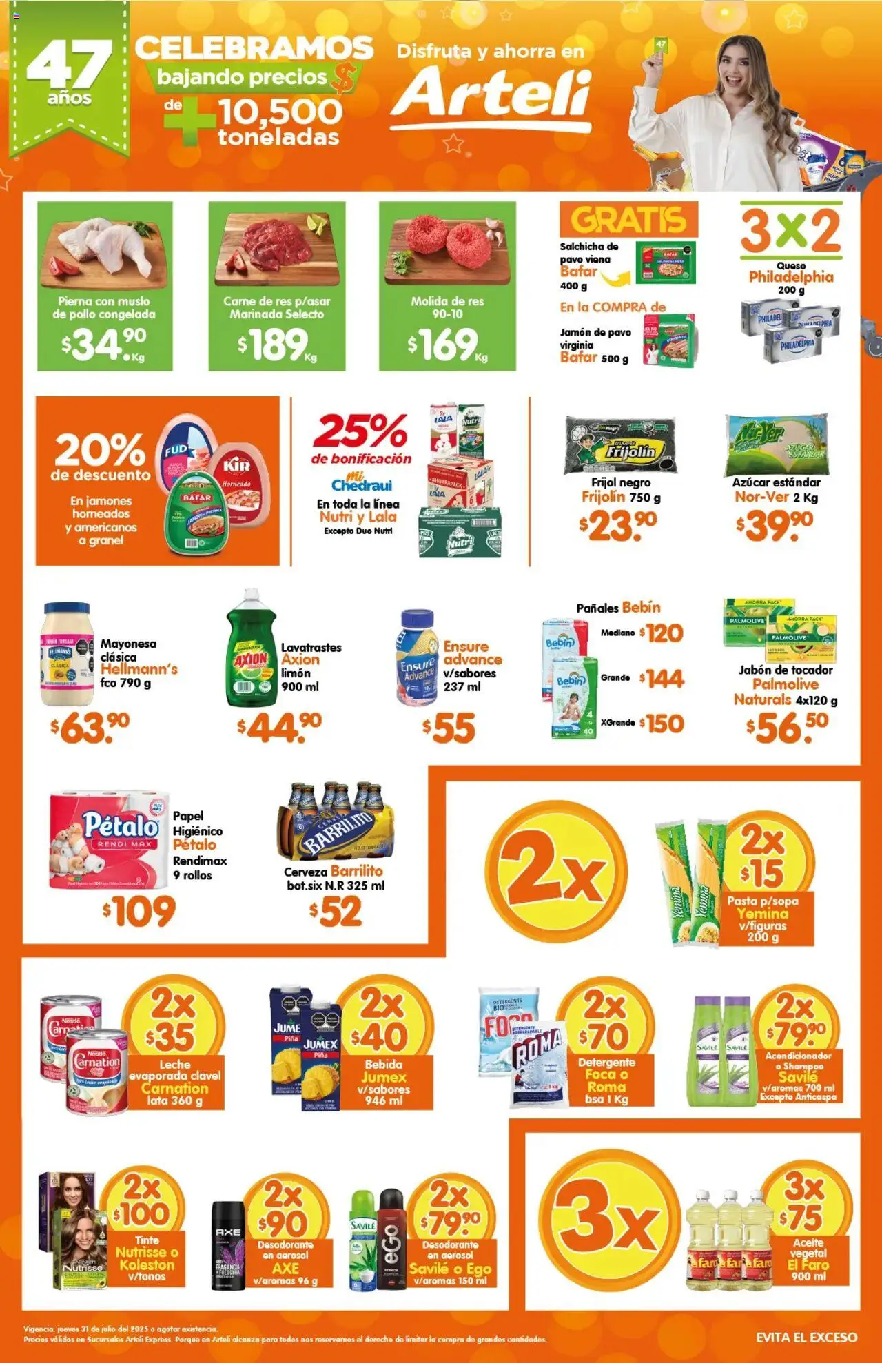 Nuevas ofertas de Arteli válidas en toda la República Mexicana desde el 31.07.2025. ¡Encuentra las mejores ofertas en Arteli - Folleto Express! | Página: 1 | Productos: Azúcar, Salchicha, Aceite, Piña