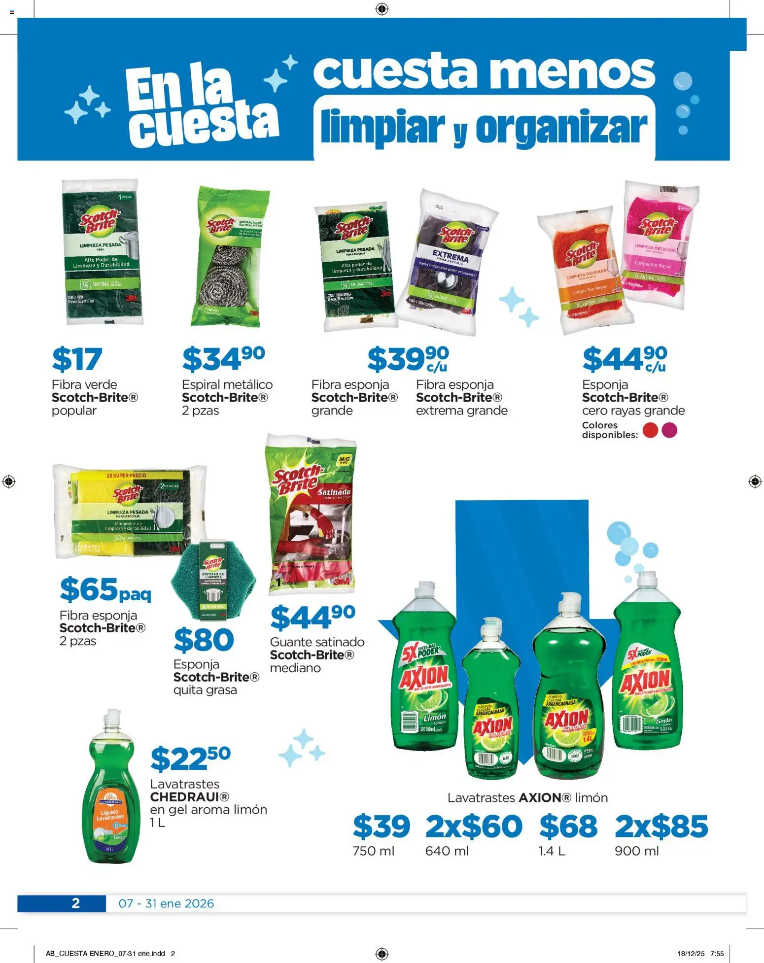 Nuevas ofertas de Chedraui válidas en toda la República Mexicana desde el 07.01.2026. ¡Encuentra las mejores ofertas en Chedraui folleto! | Página: 2 | Productos: Esponja, Limón, Guante