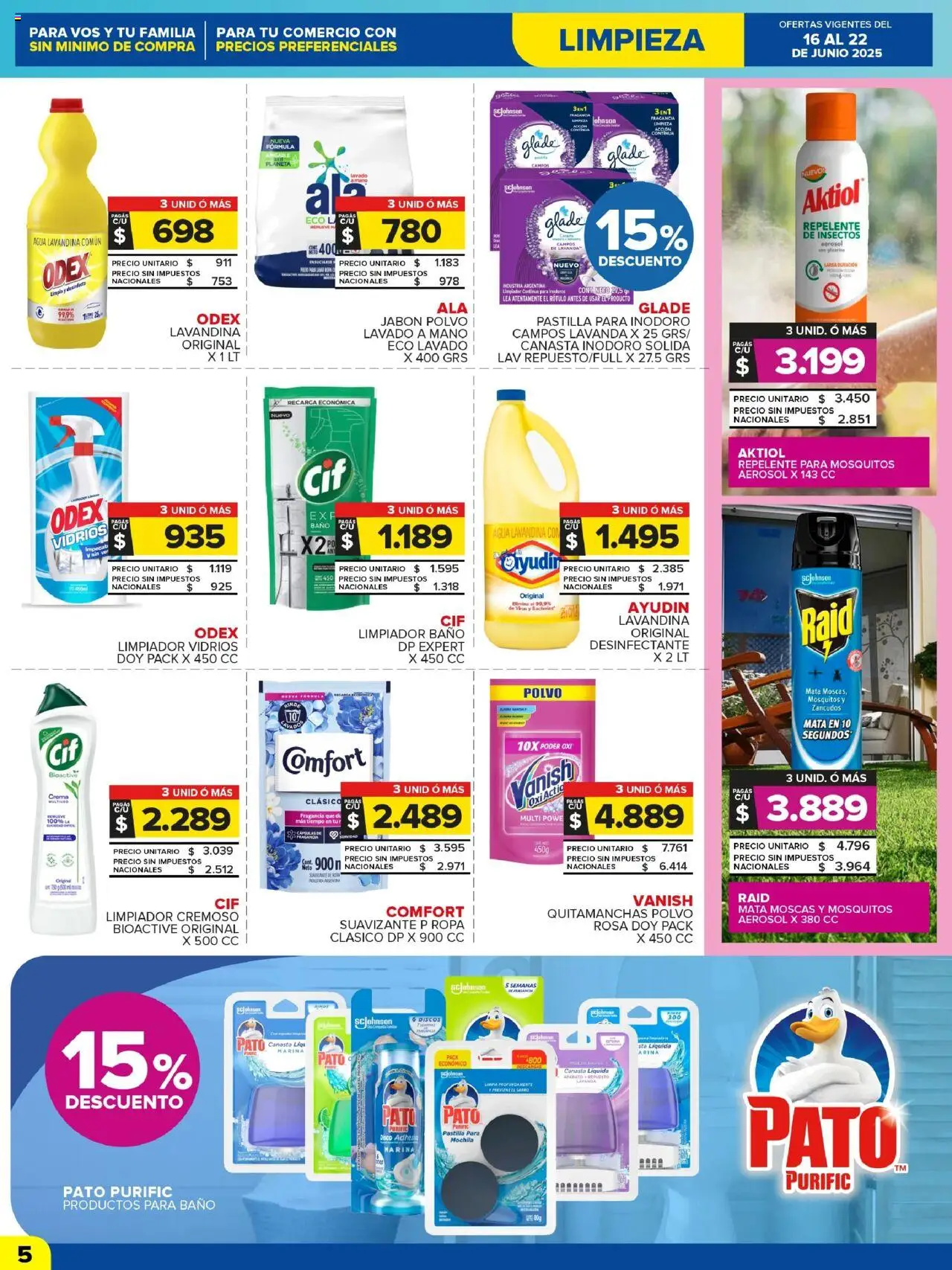 Carrefour Maxi catálogo │ válido desde el 16.06.2025 | Página: 5 | Productos: Polvo, Jabón, Agua, Limpiador