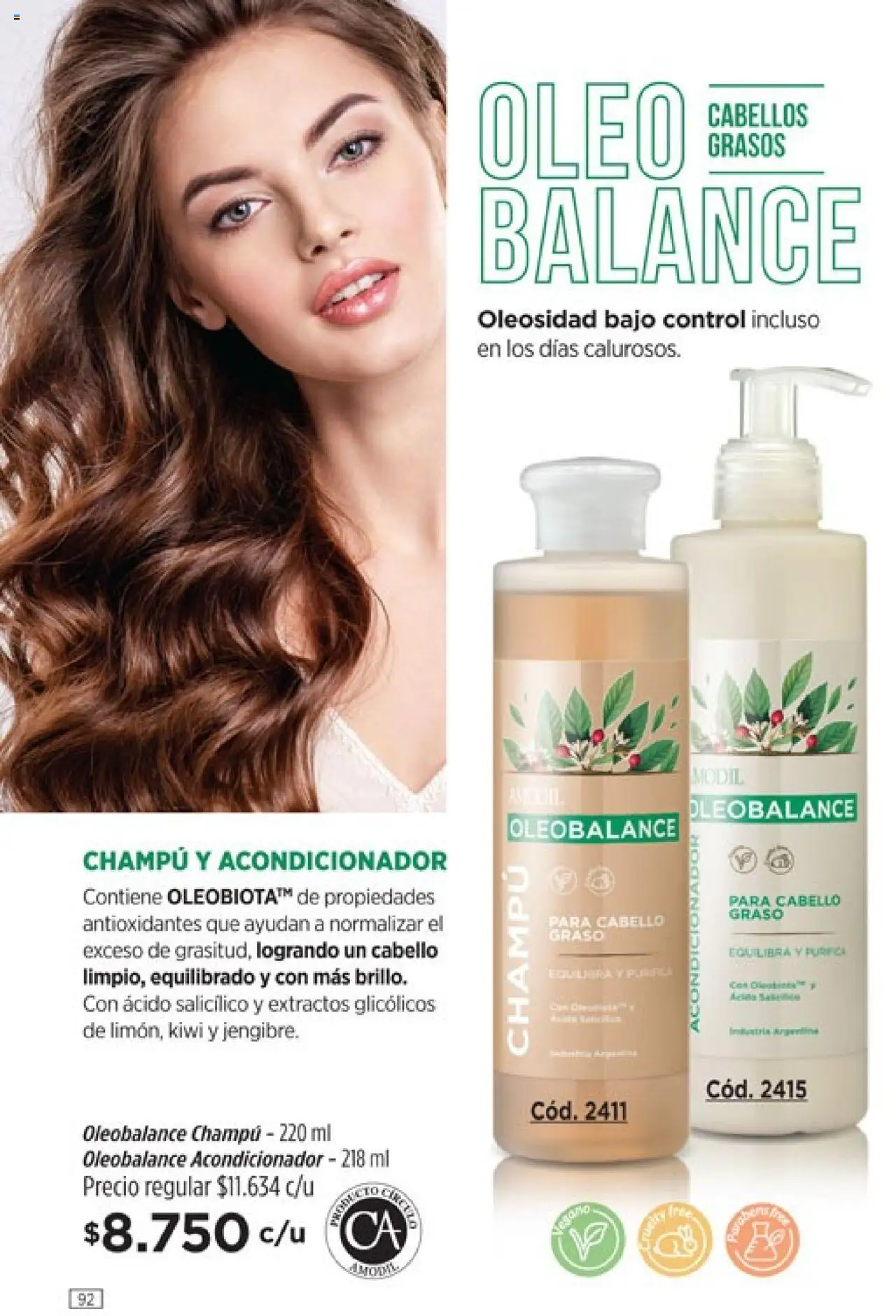 Catálogo Amodil Campaña 16 │ válido desde el 01.10.2025 | Página: 92 | Productos: Champú, Acondicionador, Kiwi