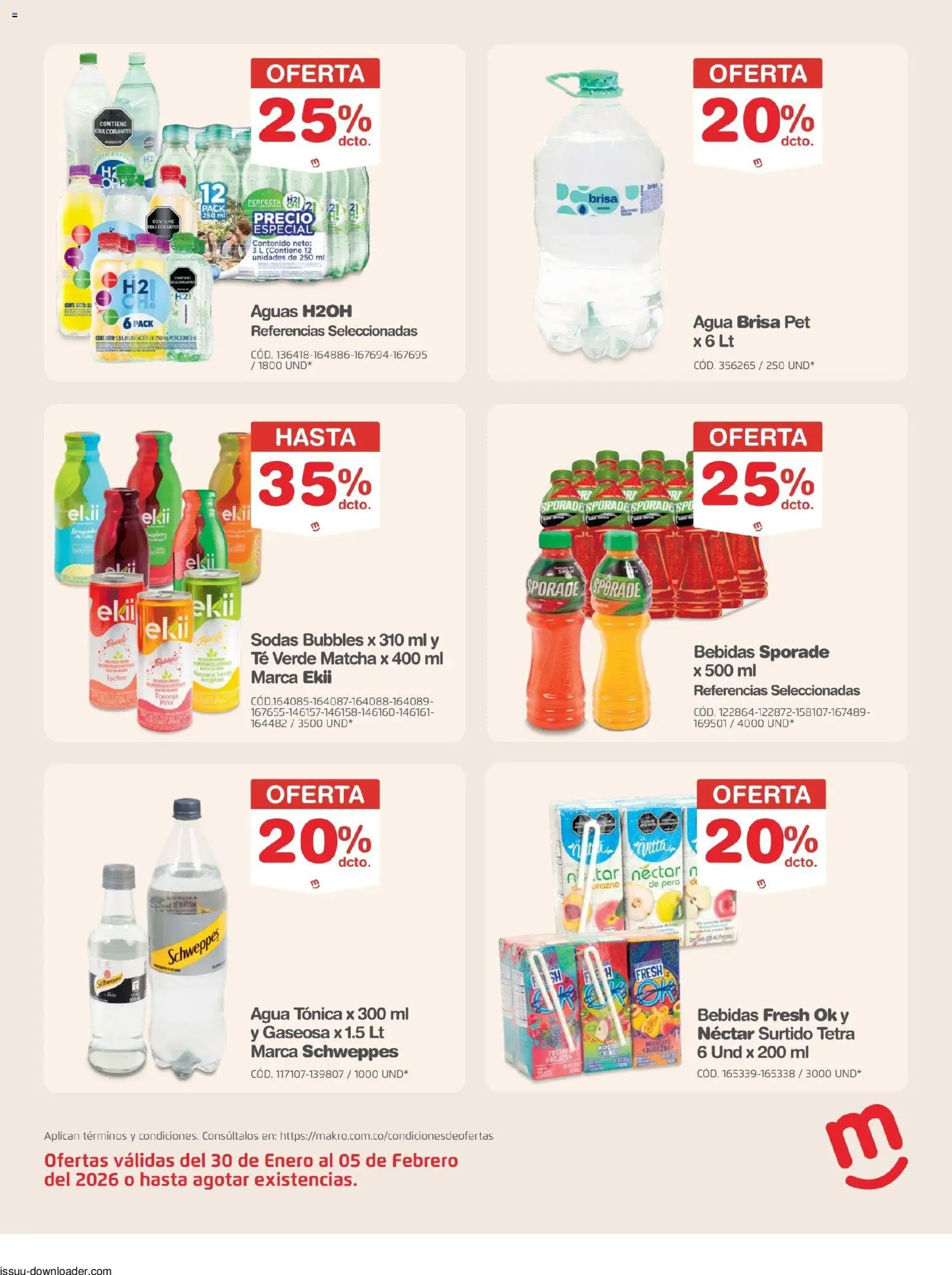 Makro revista - valida desde el 30.01.2026 | Página: 11 | Productos: Agua, Piña, Gaseosa, Manzana