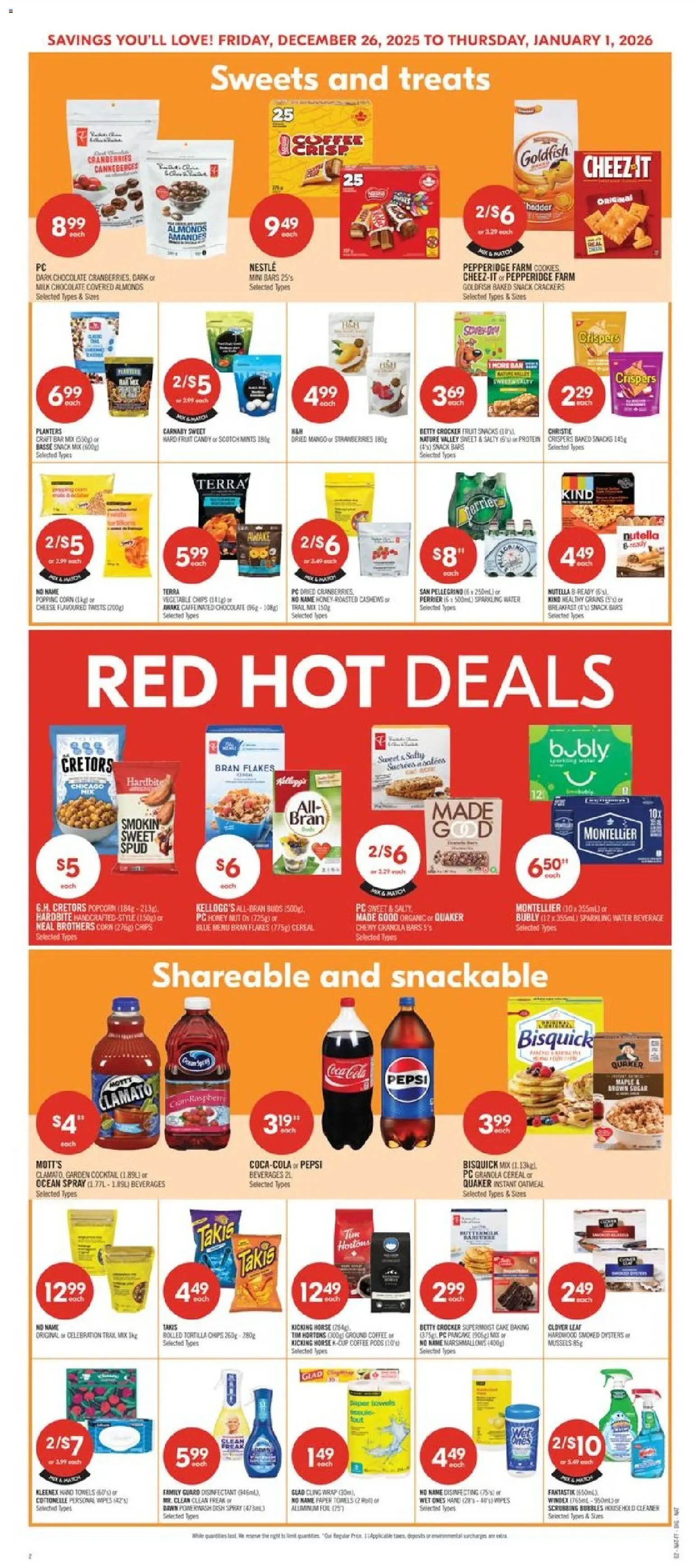 Shoppers flyer valid from 26.12.2025 | Page: 5 | Products: Chips, Cookies, Flakes, PC