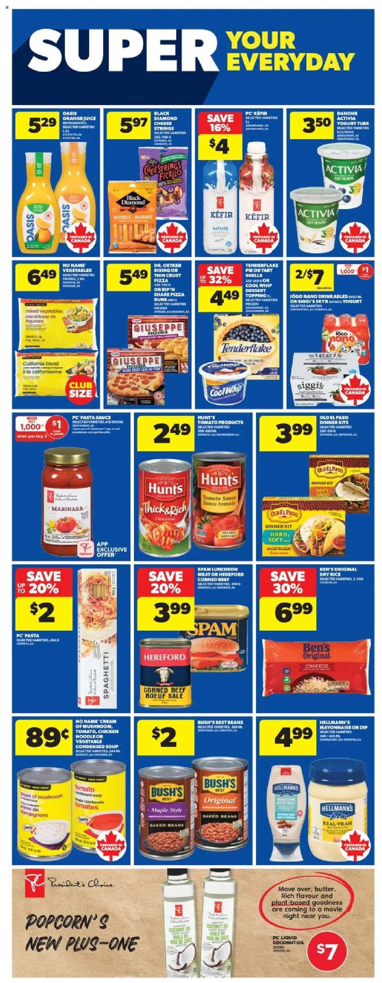 Real Canadian Superstore flyer valid from 02.10.2025 | Page: 18 | Products: Rice, Yogurt, Juice, Chicken