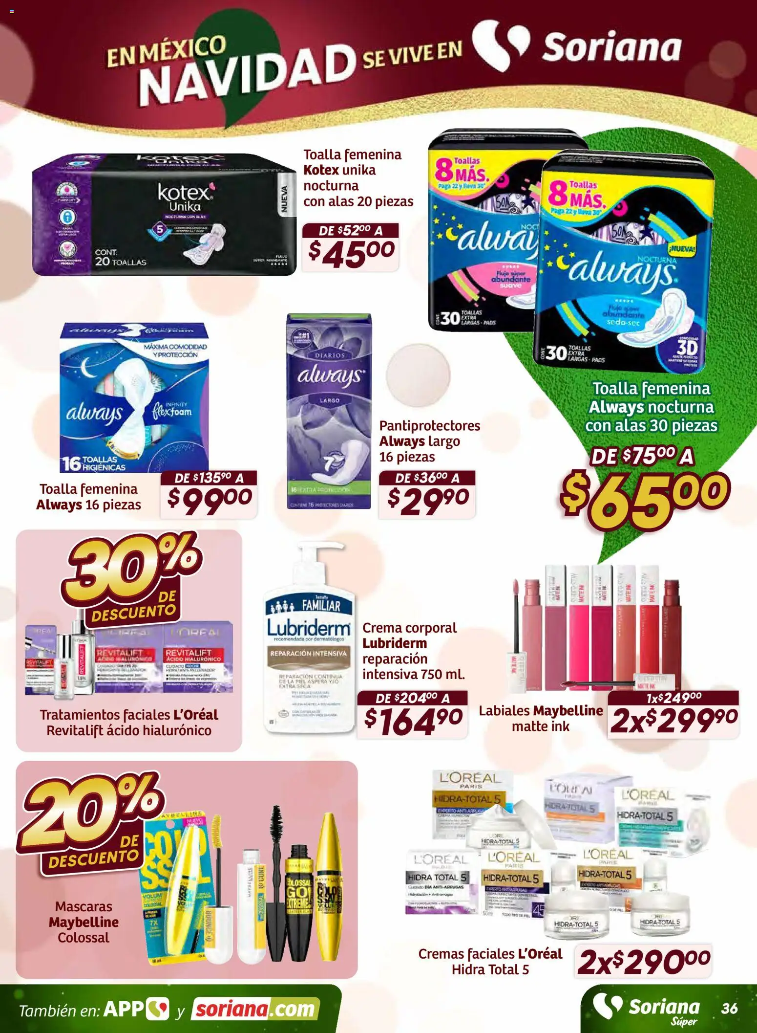 Nuevas ofertas de Soriana válidas en toda la República Mexicana desde el 11.12.2025. ¡Encuentra las mejores ofertas en Soriana - Preciazazaso Súper: Frontera Chih, Coah, Tamaulipas! | Página: 36 | Productos: Crema, Toalla, Toallas, Crema corporal