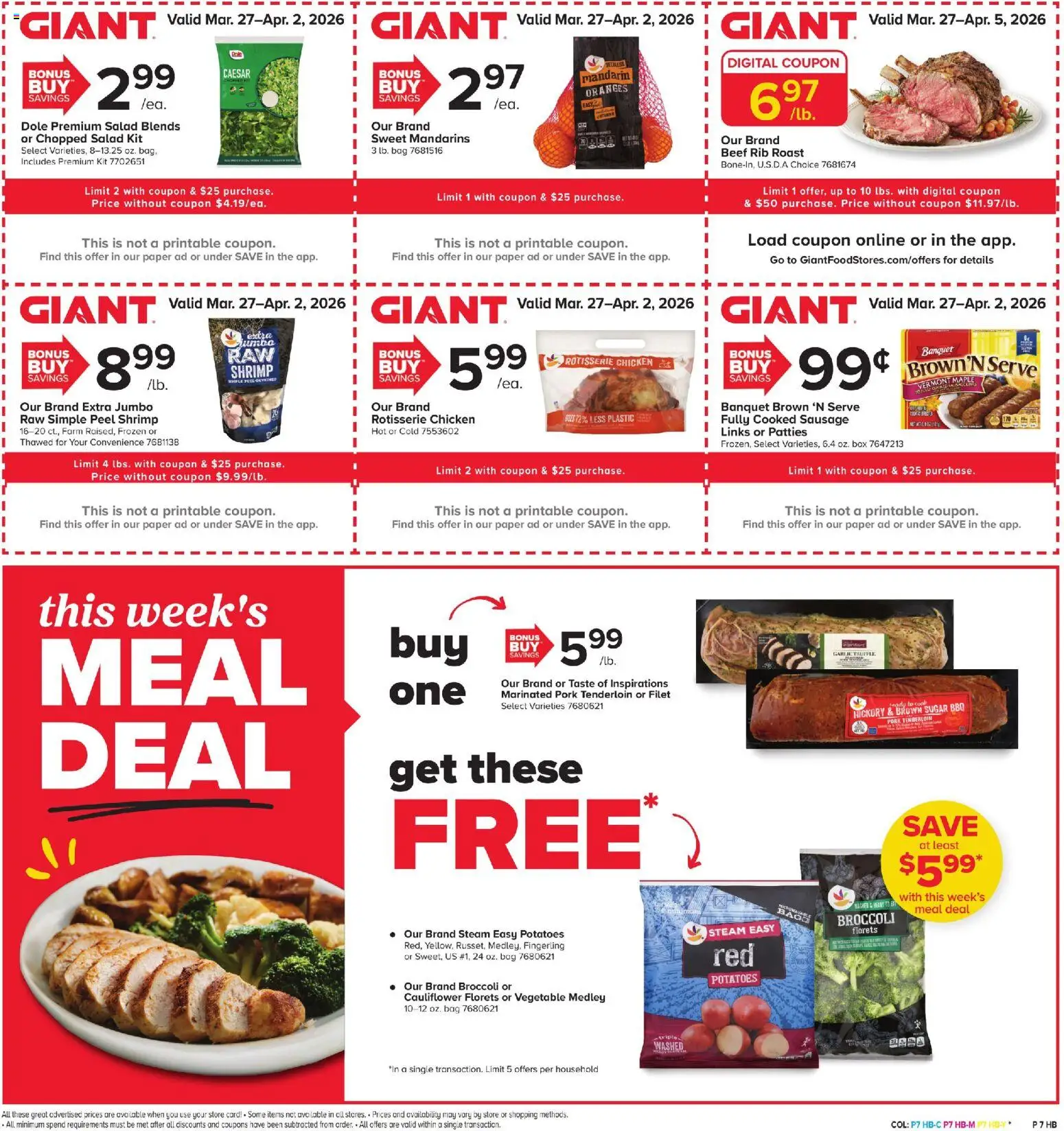 Giant Weekly Ad - valid from 27.03.2026 | Page: 6 | Products: Box, Beef, Sausage, Bag