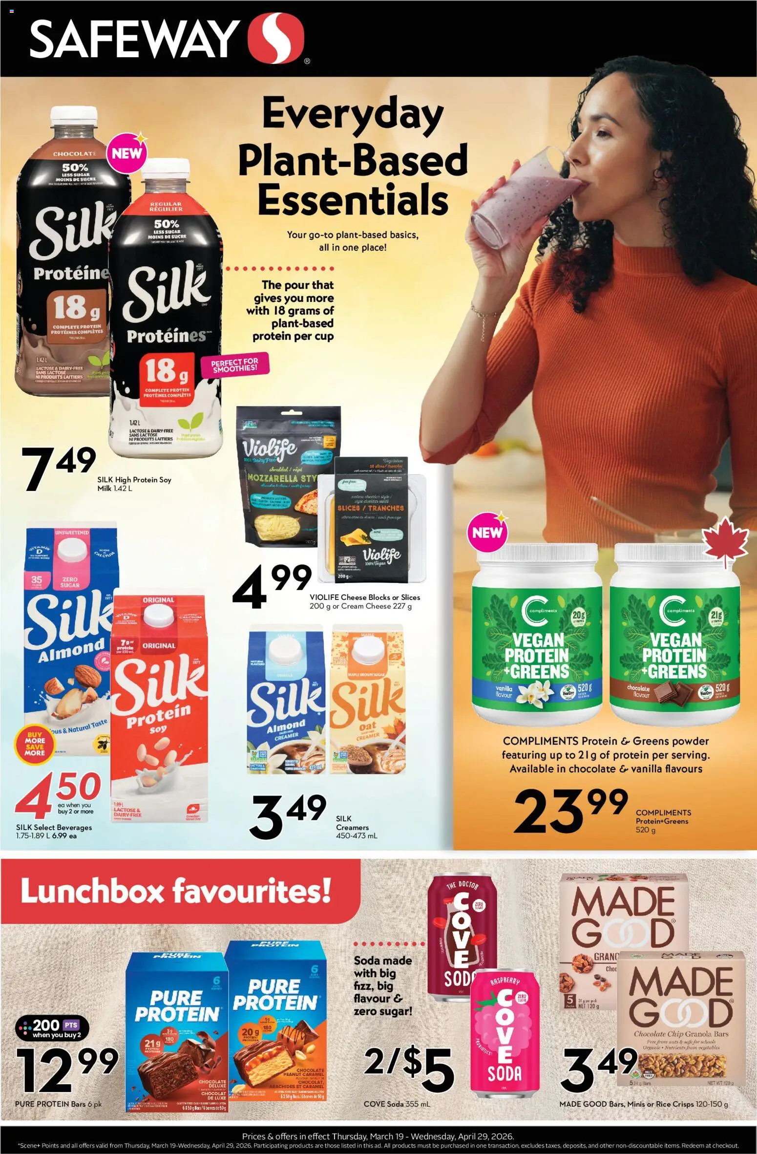 Safeway flyer valid from 19.03.2026 | Page: 1 | Products: Nuts, Milk, Cheese, Chocolate