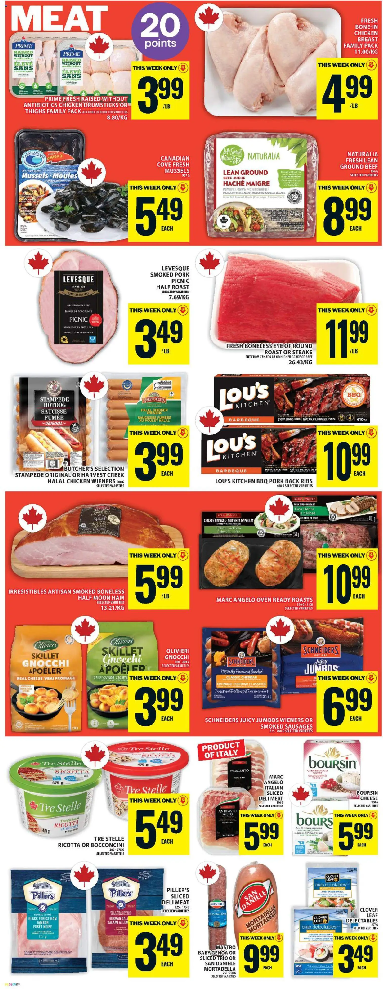 Food Basics flyer valid from 27.11.2025 | Page: 8 | Products: Salami, Ham, Chicken, Pork