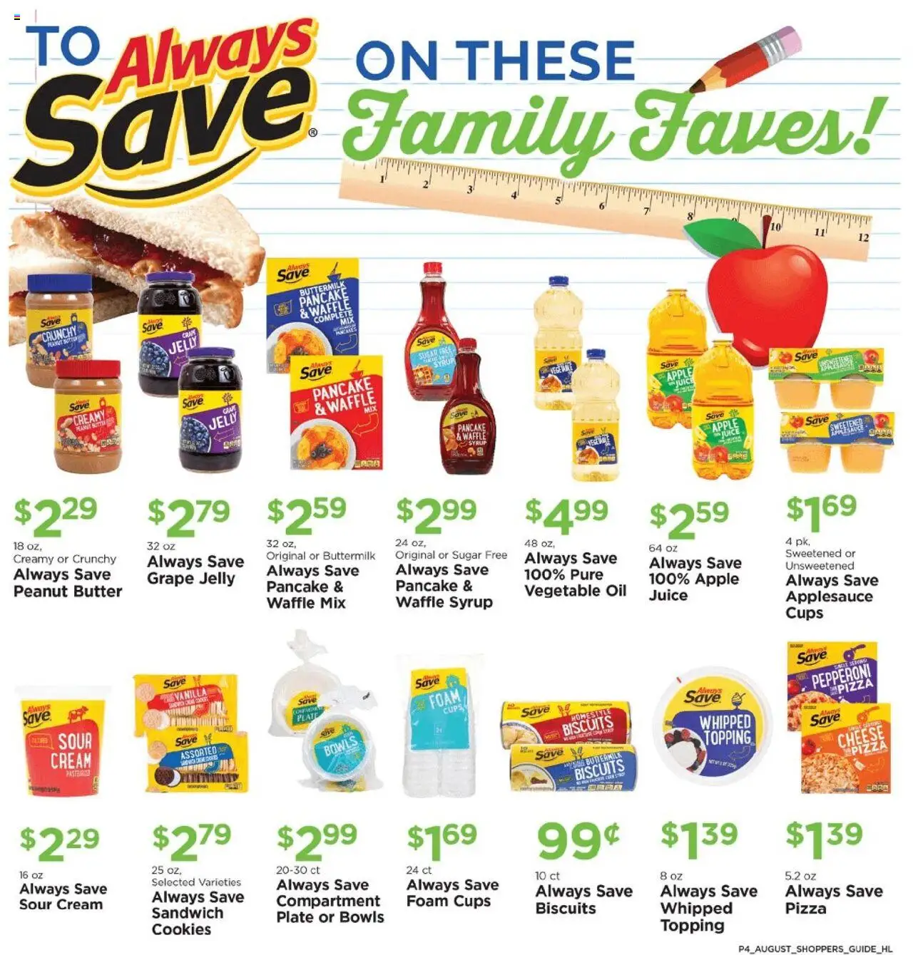 Homeland Bring Savings Home Shopper's Guide - valid from 01.08.2025 | Page: 4 | Products: Cheese, Cream, Cookies, Sugar