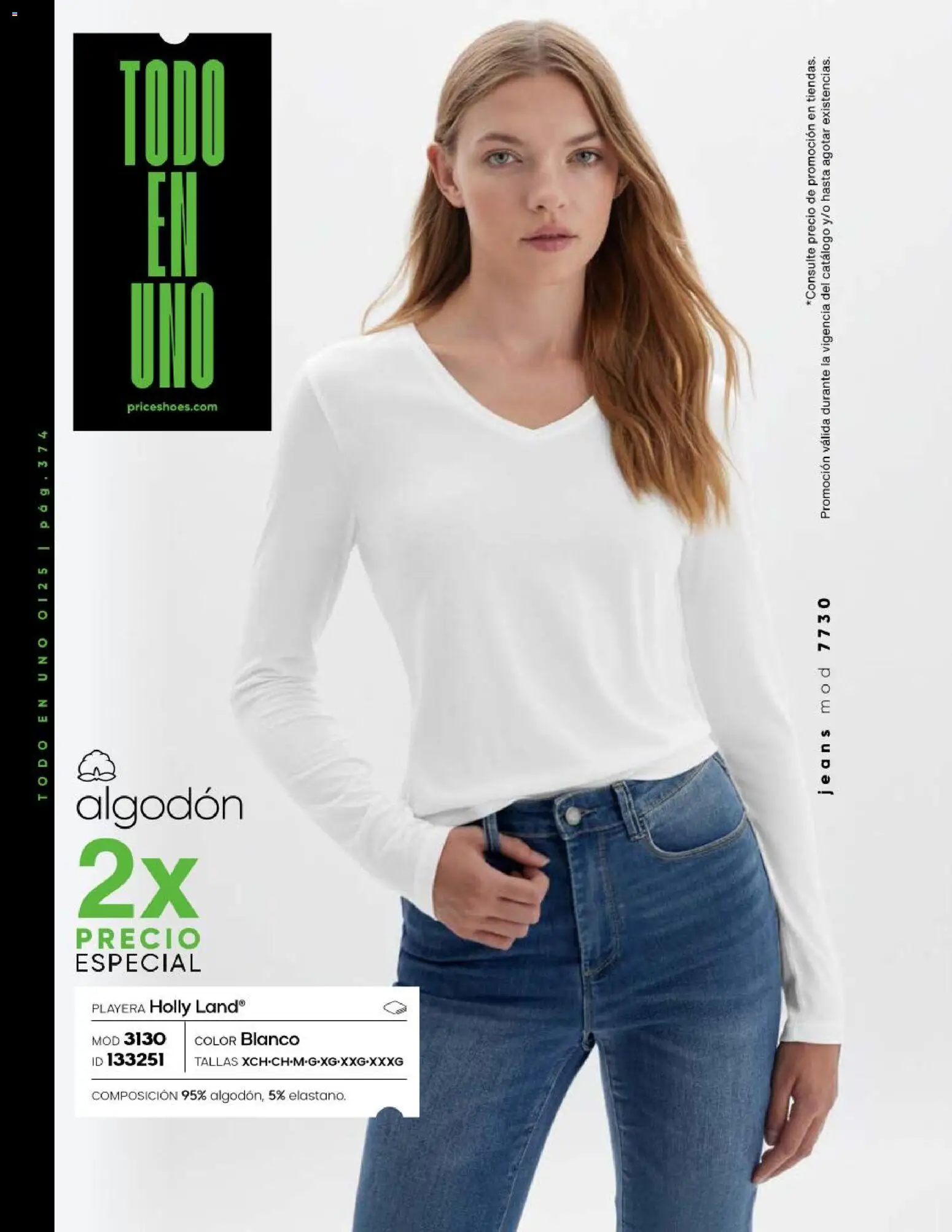 Nuevas ofertas de Price Shoes válidas en toda la República Mexicana desde el 27.10.2025. ¡Encuentra las mejores ofertas en Price Shoes catálogo Todo en uno! | Página: 374 | Productos: Algodón, Playera