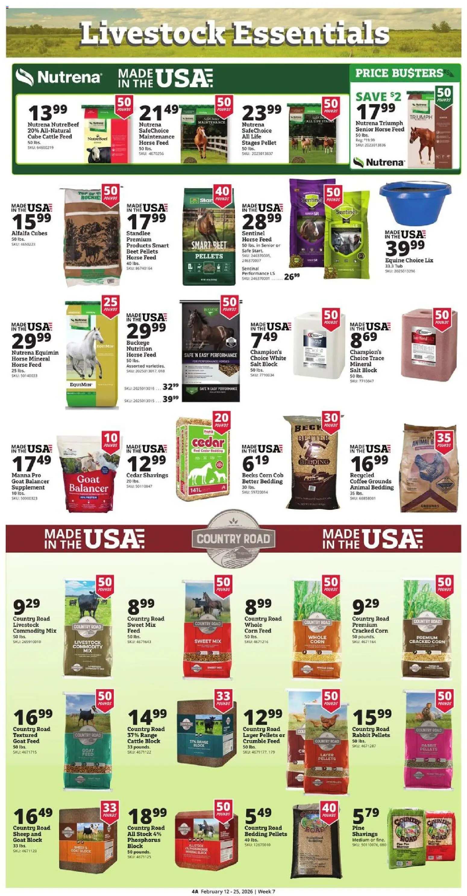 Rural King Weekly Ad - valid from 12.02.2026 | Page: 4 | Products: Corn, Safe, Salt, Beet