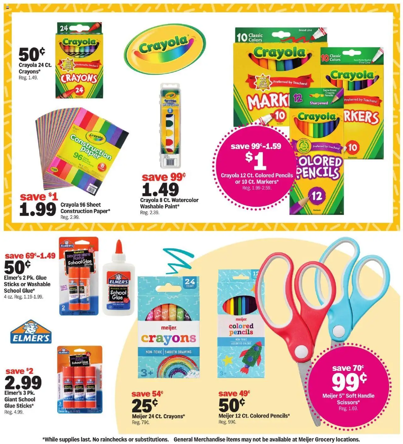 Meijer Back to Class for Less - valid from 10.08.2025 | Page: 3 | Products: Watercolor, Sheet