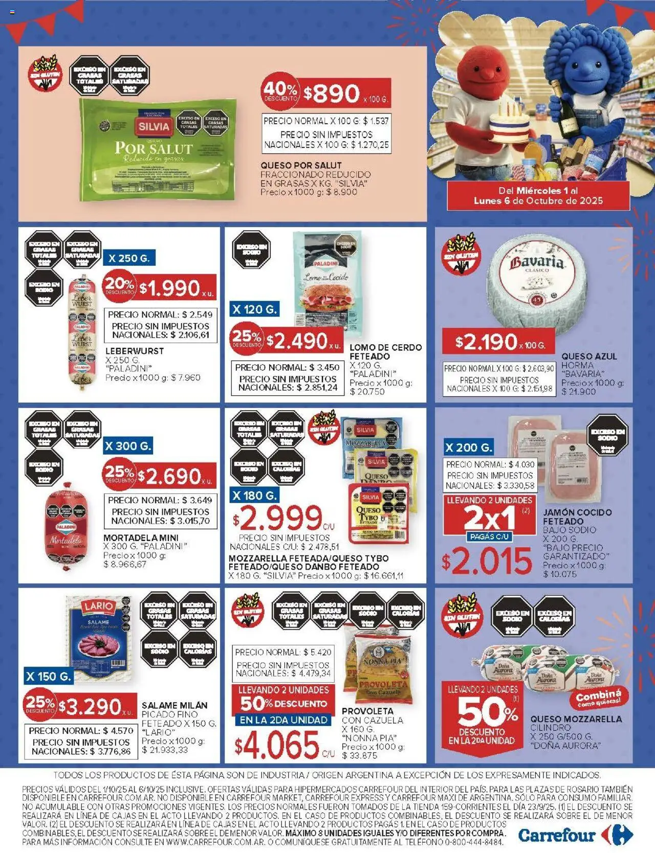 Carrefour - Ofertas - Catamarca │ válido desde el 01.10.2025 | Página: 17 | Productos: Teléfono, Sobre, Rosario, Mortadela
