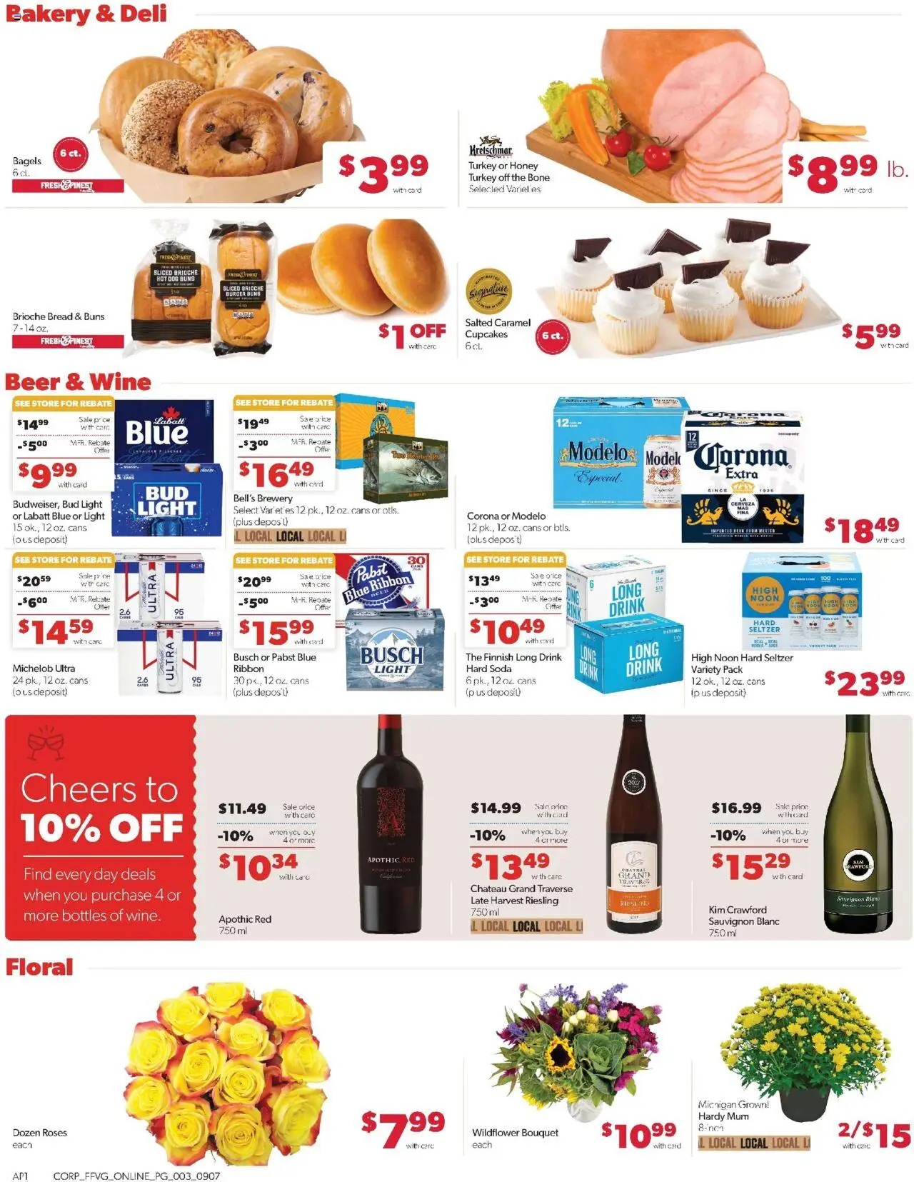 Family Fare Weekly Ad - MI - valid from 07.09.2025 | Page: 7 | Products: Bakery, Bread, Wine, Beer