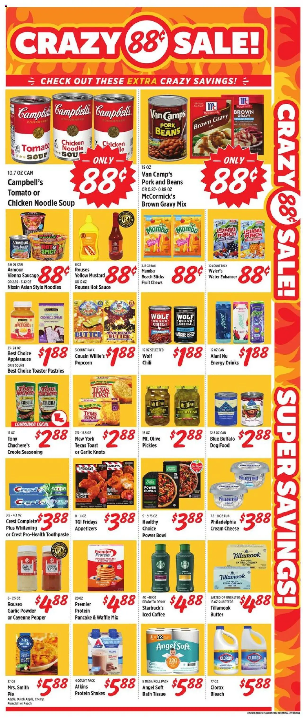 Rouses Weekly Ad - AL - valid from 20.08.2025 | Page: 4 | Products: Toaster, Bath, Noodles, Garlic