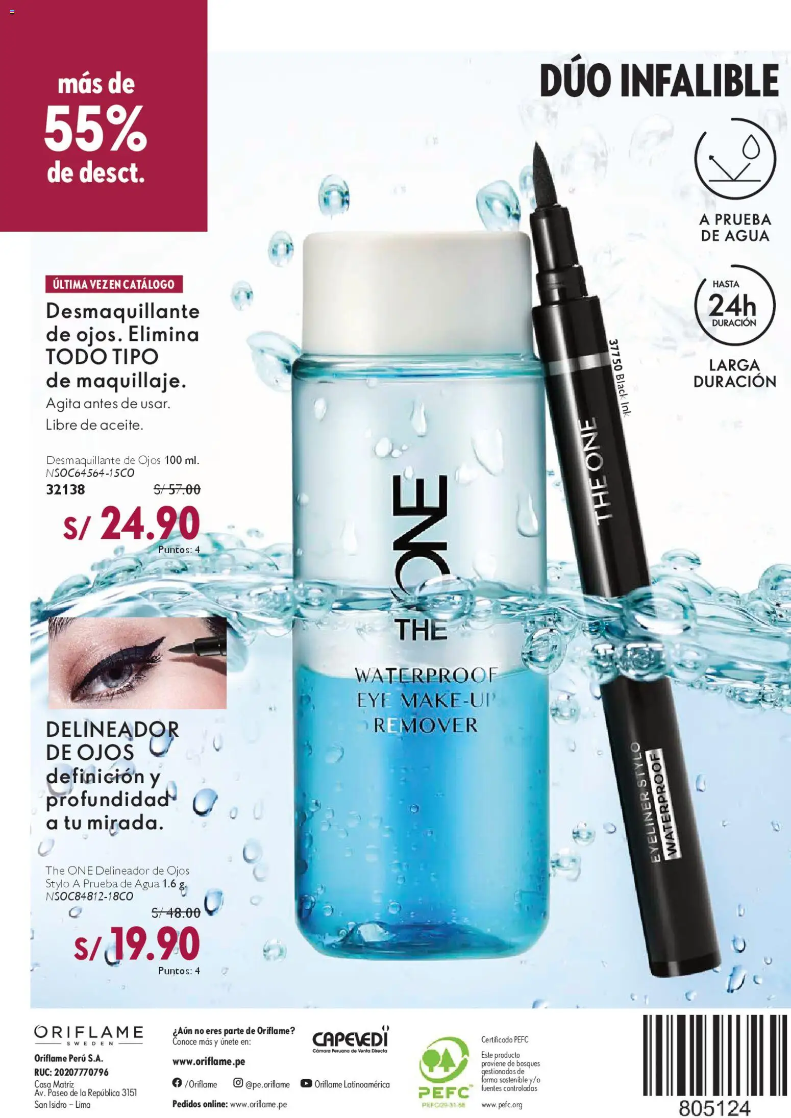 Catálogo Oriflame válido desde 28.03.2026 | Página: 132 | Productos: Delineador de ojos, Delineador, Desmaquillante de ojos, Cámara