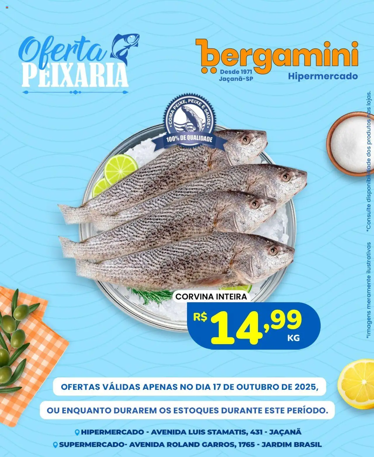 Supermercado Bergamini Folheto - válido de 17.10.2025 | Página: 4 | Produtos: Peixe