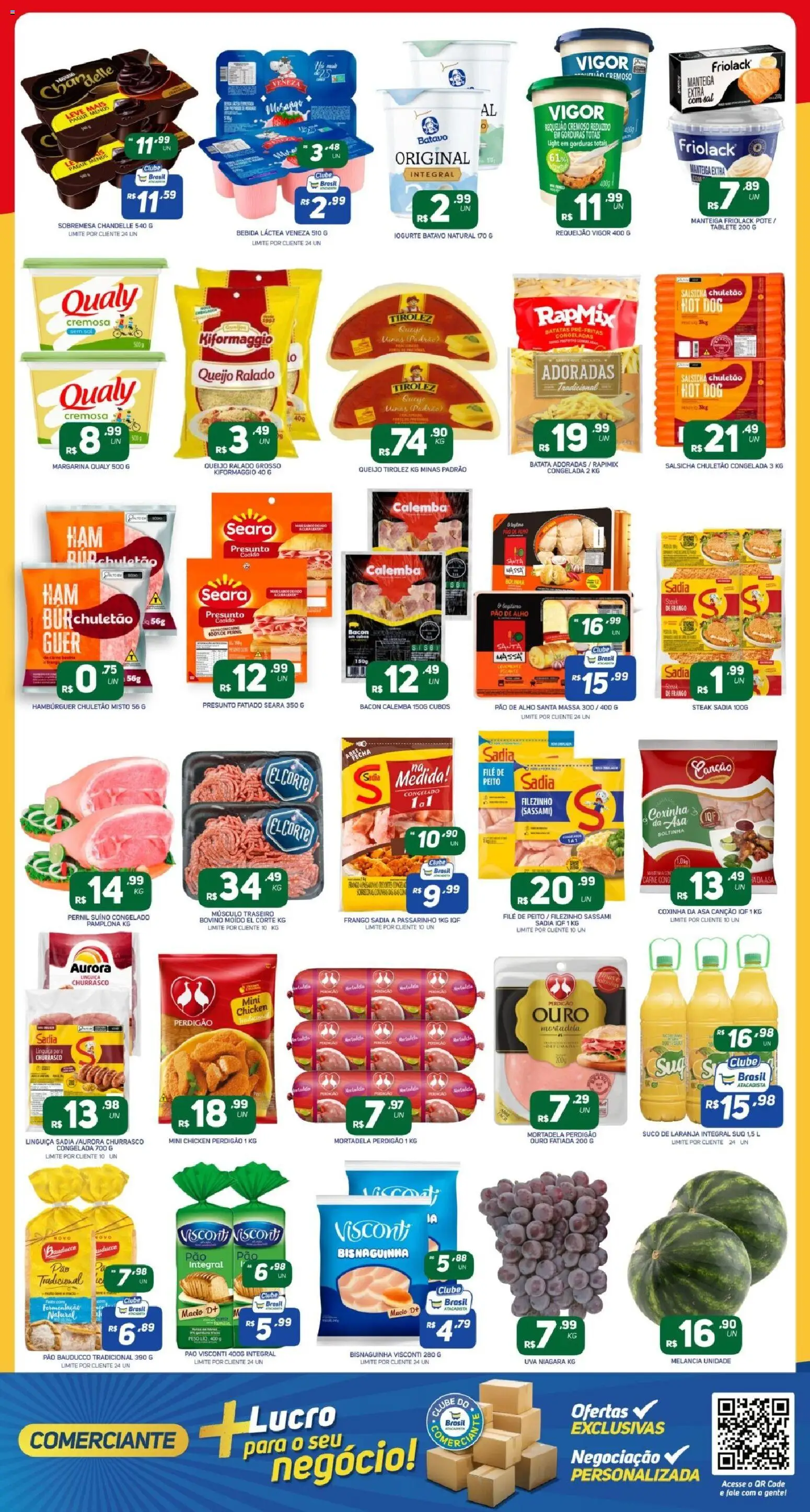 Brasil Atacadista Folheto - válido de 12.01.2026 | Página: 3 | Produtos: Pao de alho, Carne, Batata, Margarina