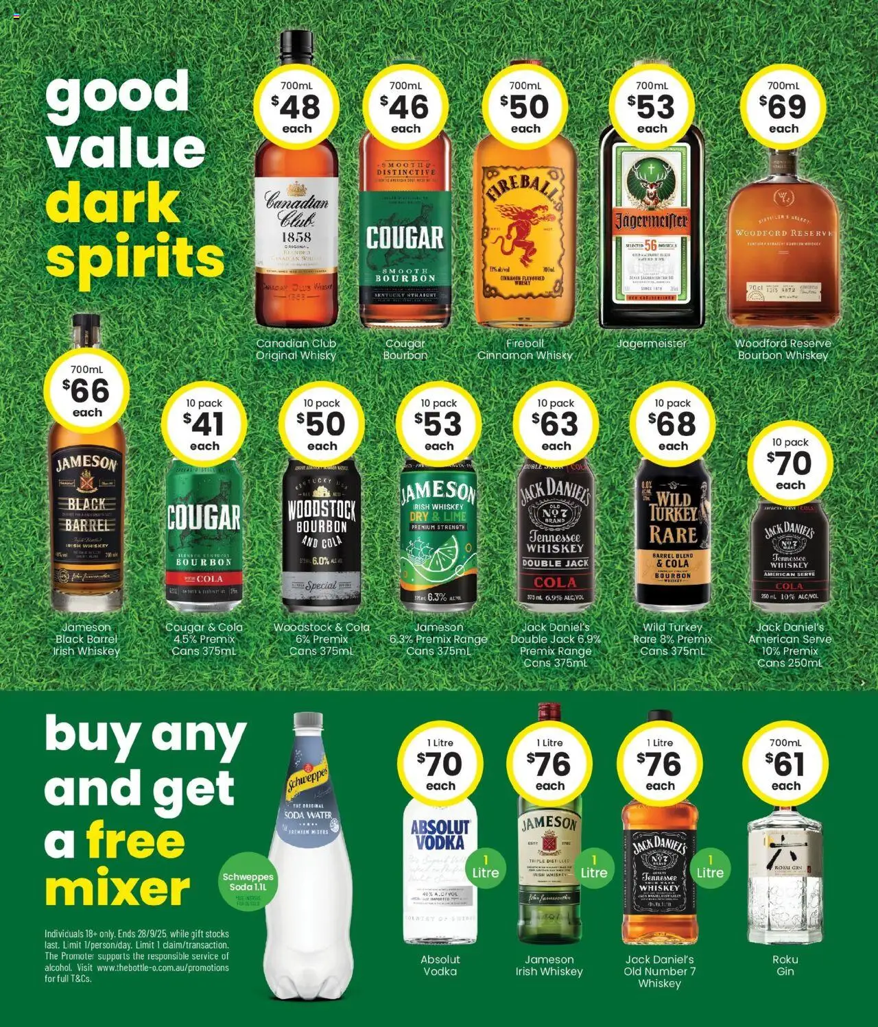 The Bottle-O catalogue - valid from 15.09.2025 | Page: 4 | Products: Bourbon, Whiskey, Lime, Mixer