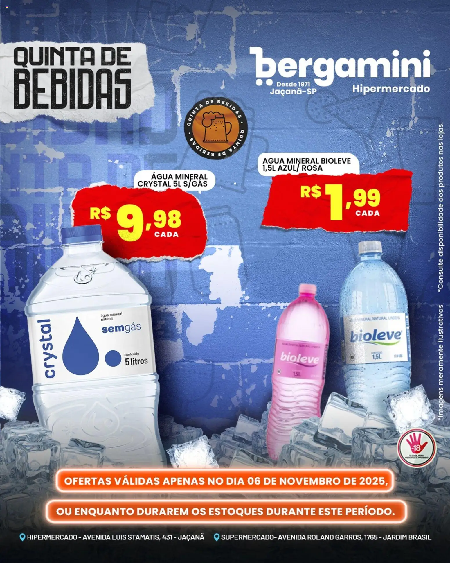 Supermercado Bergamini Folheto - válido de 06.11.2025 | Página: 14 | Produtos: Bebida, Água mineral