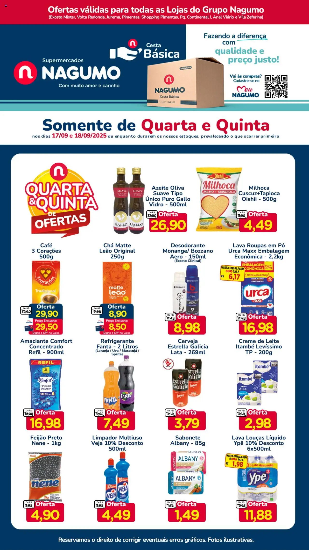 Nagumo Folheto - válido de 17.09.2025 | Página: 1 | Produtos: Pó, Fanta, Café, Creme de leite