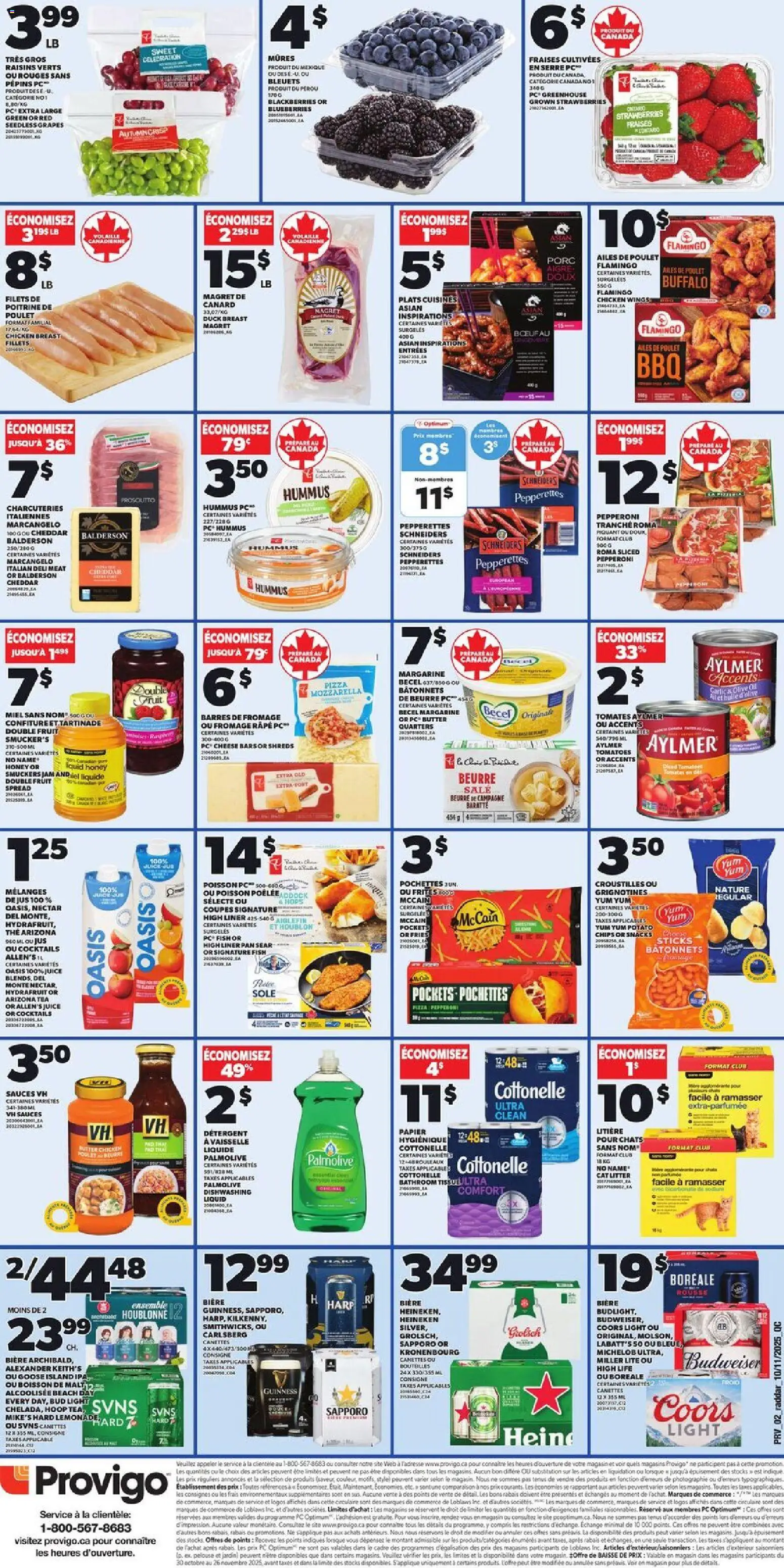 Provigo flyer valid from 13.11.2025 | Page: 2 | Products: Tea, Strawberries, PC, Chicken
