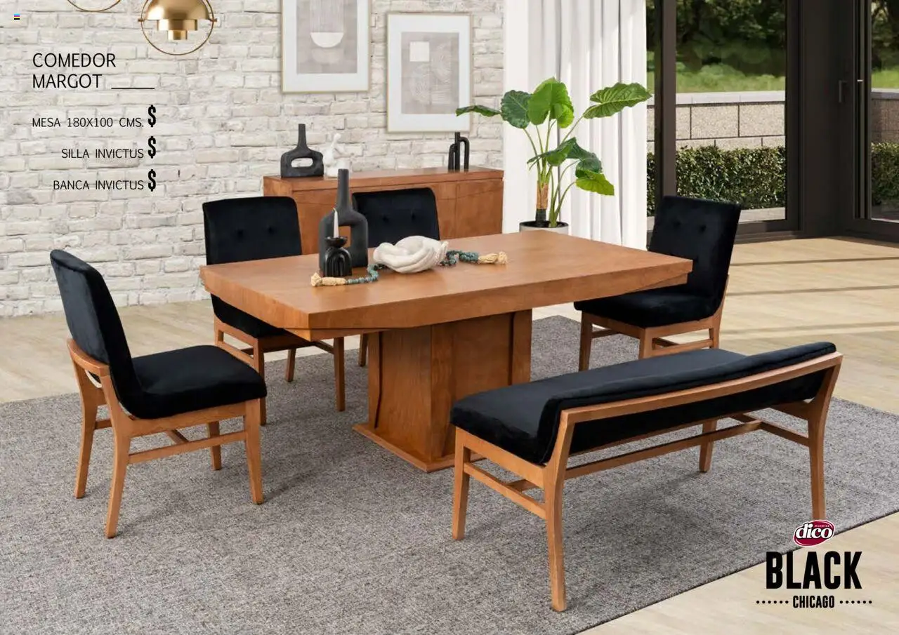 Nuevas ofertas de Muebles Dico válidas en toda la República Mexicana desde el 25.09.2025. ¡Encuentra las mejores ofertas en Muebles Dico - Catálogo Black Chicago! | Página: 21 | Productos: Silla, Mesa