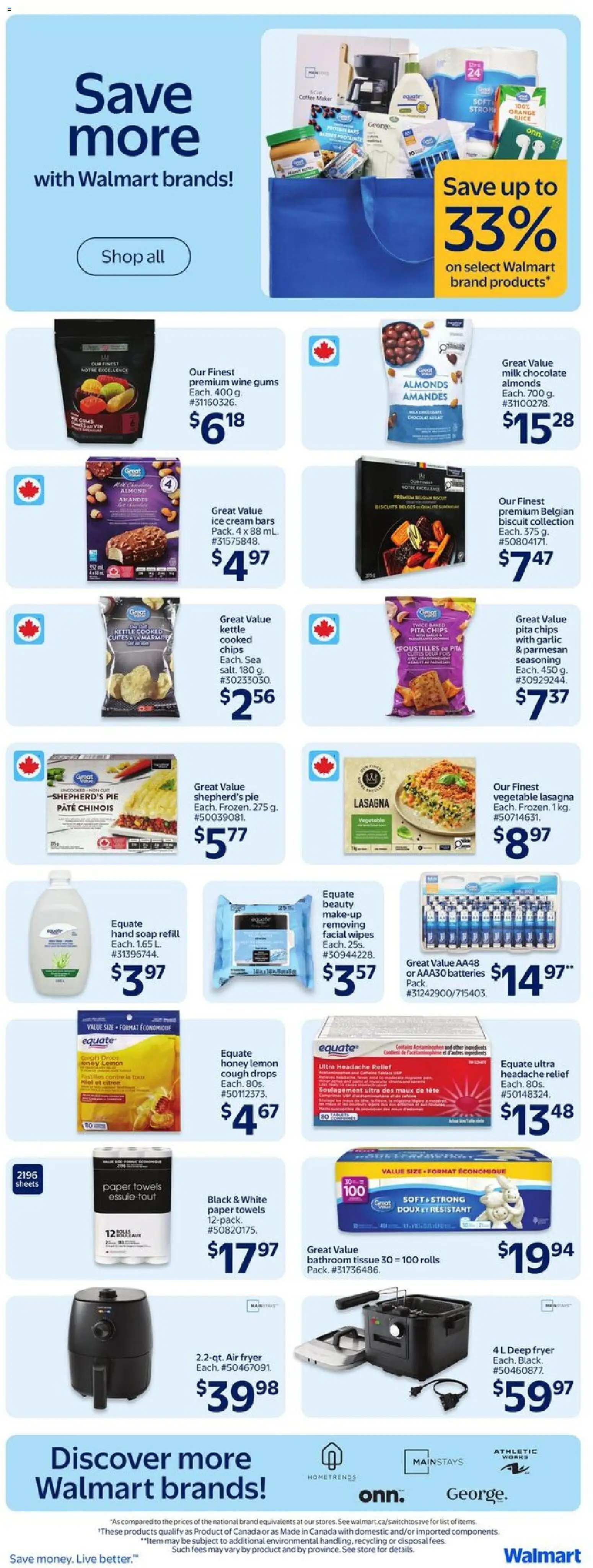 Walmart flyer valid from 27.11.2025 | Page: 11 | Products: Cream, Fryer, Juice, Wine