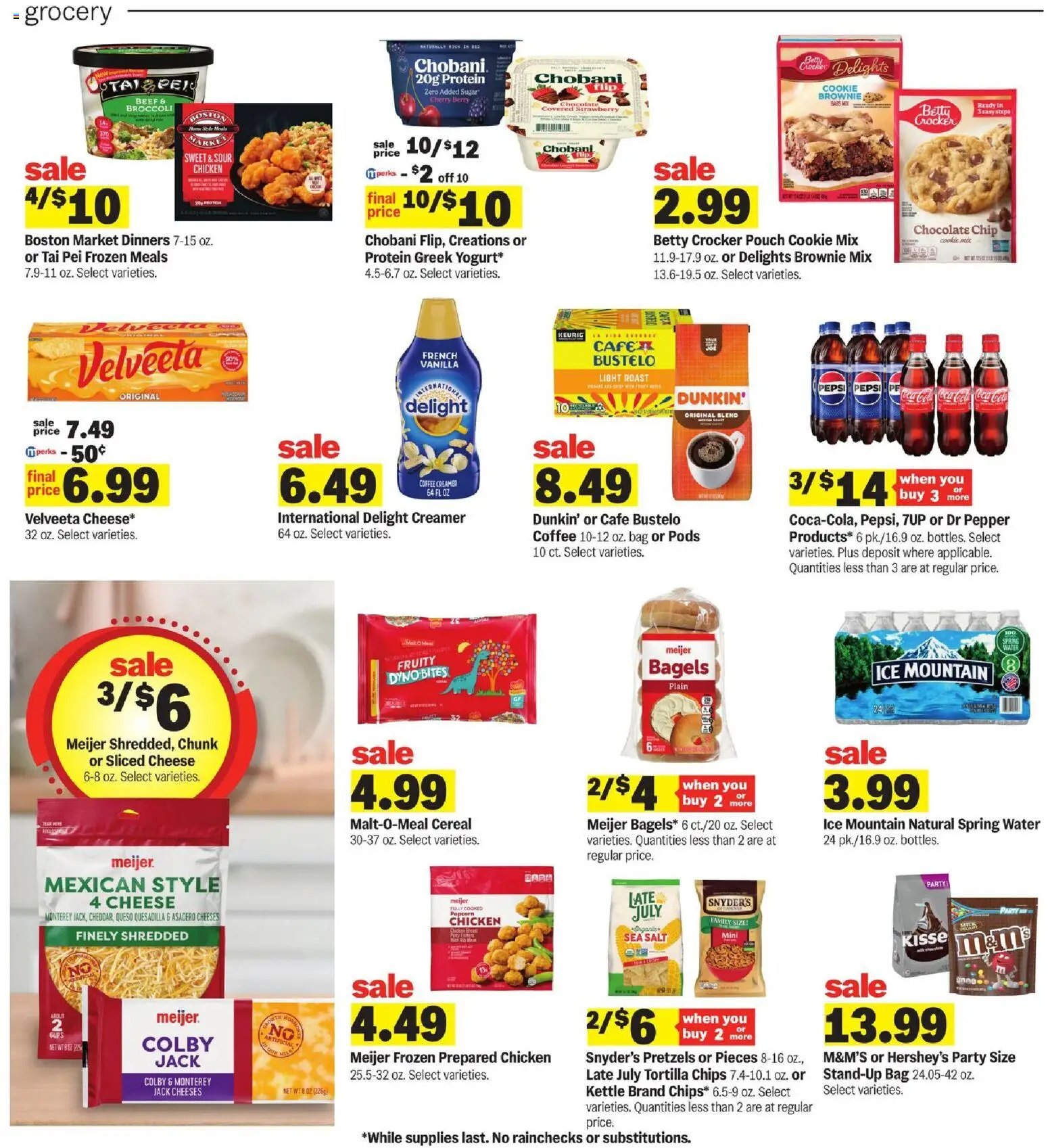 Meijer Weekly Ad - MI - valid from 29.10.2025 | Page: 3 | Products: Broccoli, Cheese, Chocolate Chip, Kettle