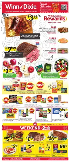 Preview of Winn Dixie weekly ads valid from 22.10.2025