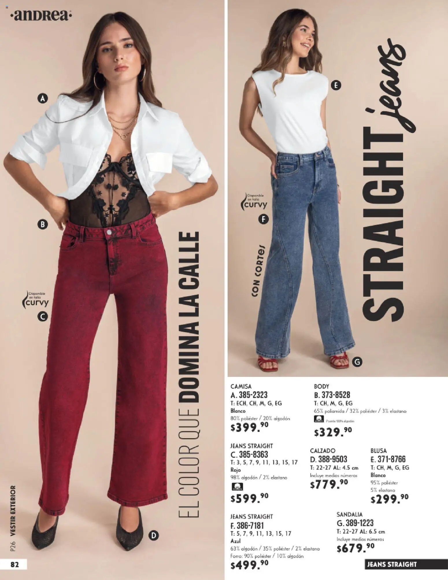 Nuevas ofertas de Andrea válidas en toda la República Mexicana desde el 25.01.2026. ¡Encuentra las mejores ofertas en Andrea catálogo Vestir! | Página: 82 | Productos: Blusa, Camisa, Algodón