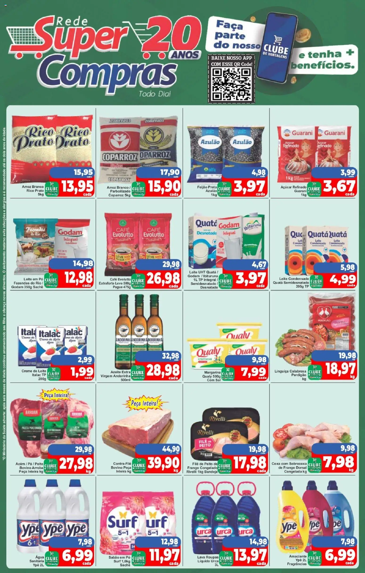 Rede Super Compras Folheto - válido de 17.11.2025 | Página: 1 | Produtos: Leite, Leite condensado, Amaciante, Leite em pó
