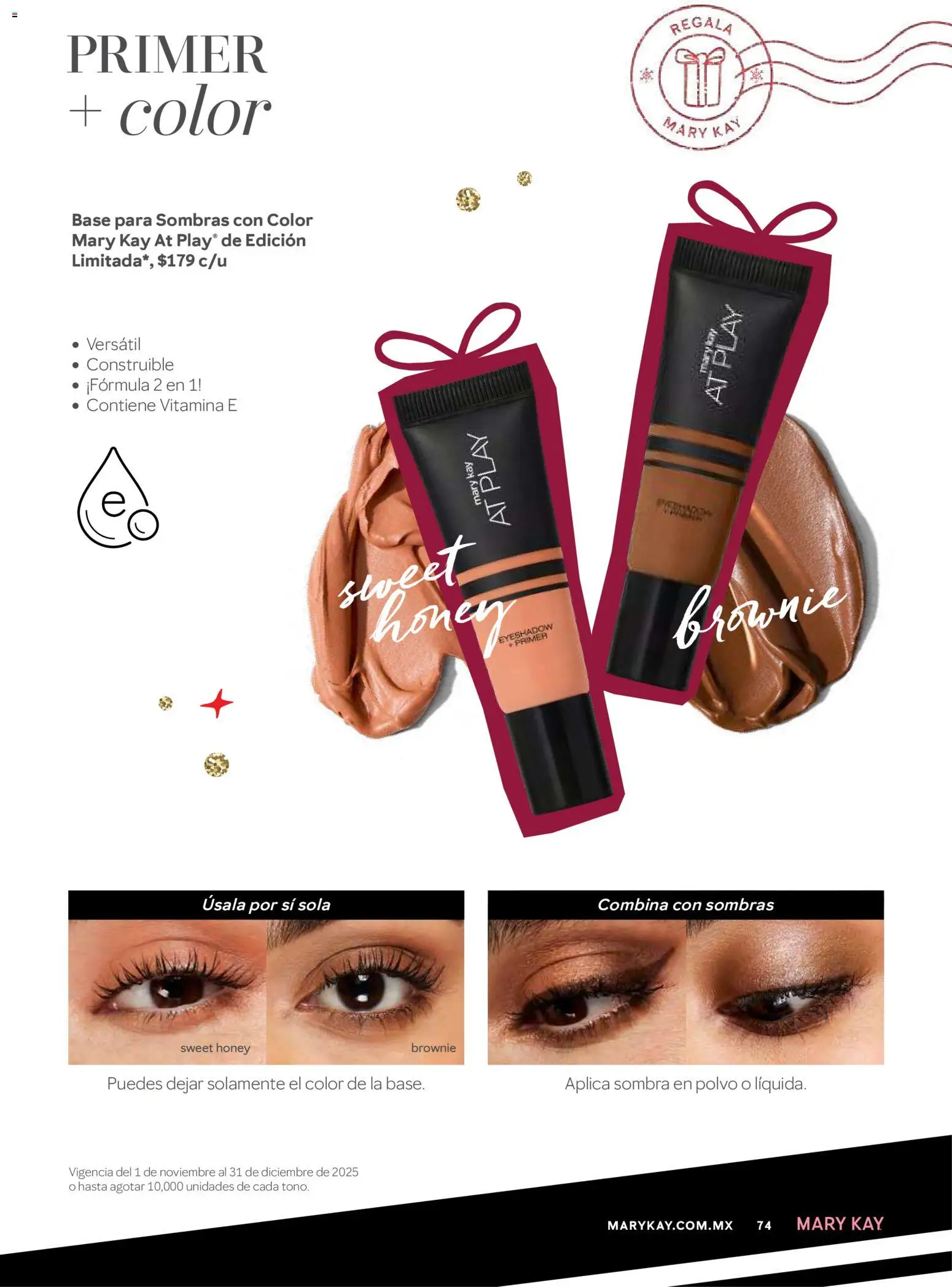 Nuevas ofertas de Mary Kay válidas en toda la República Mexicana desde el 01.11.2025. ¡Encuentra las mejores ofertas en Mary Kay catálogo! | Página: 74 | Productos: Sombra, Polvo