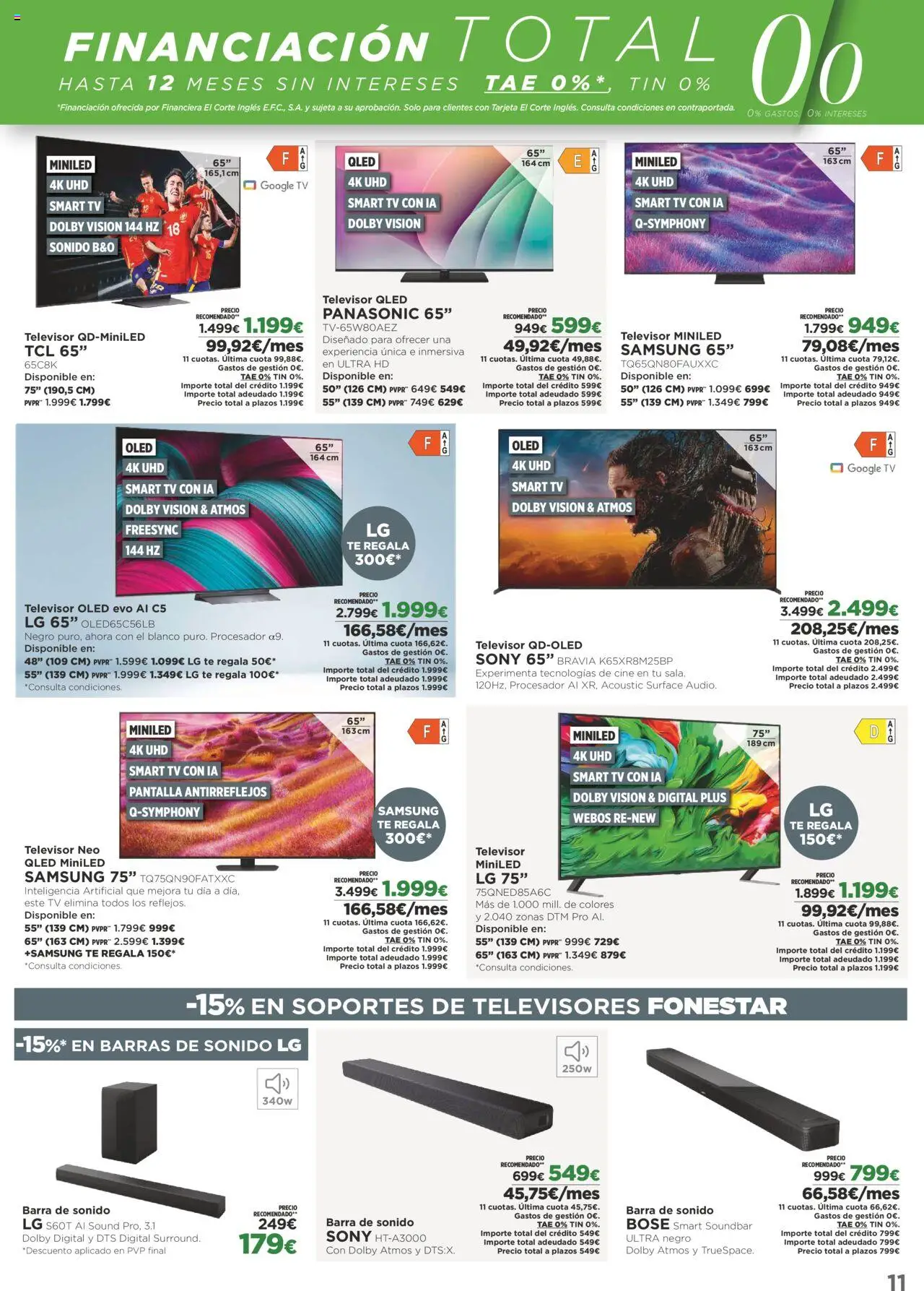 Nuevas ofertas de El Corte Inglés válidas en toda la República Mexicana desde el 22.09.2025. ¡Encuentra las mejores ofertas en El Corte Inglés - Catálogo University! | Página: 11 | Productos: Barra, Té, Televisor