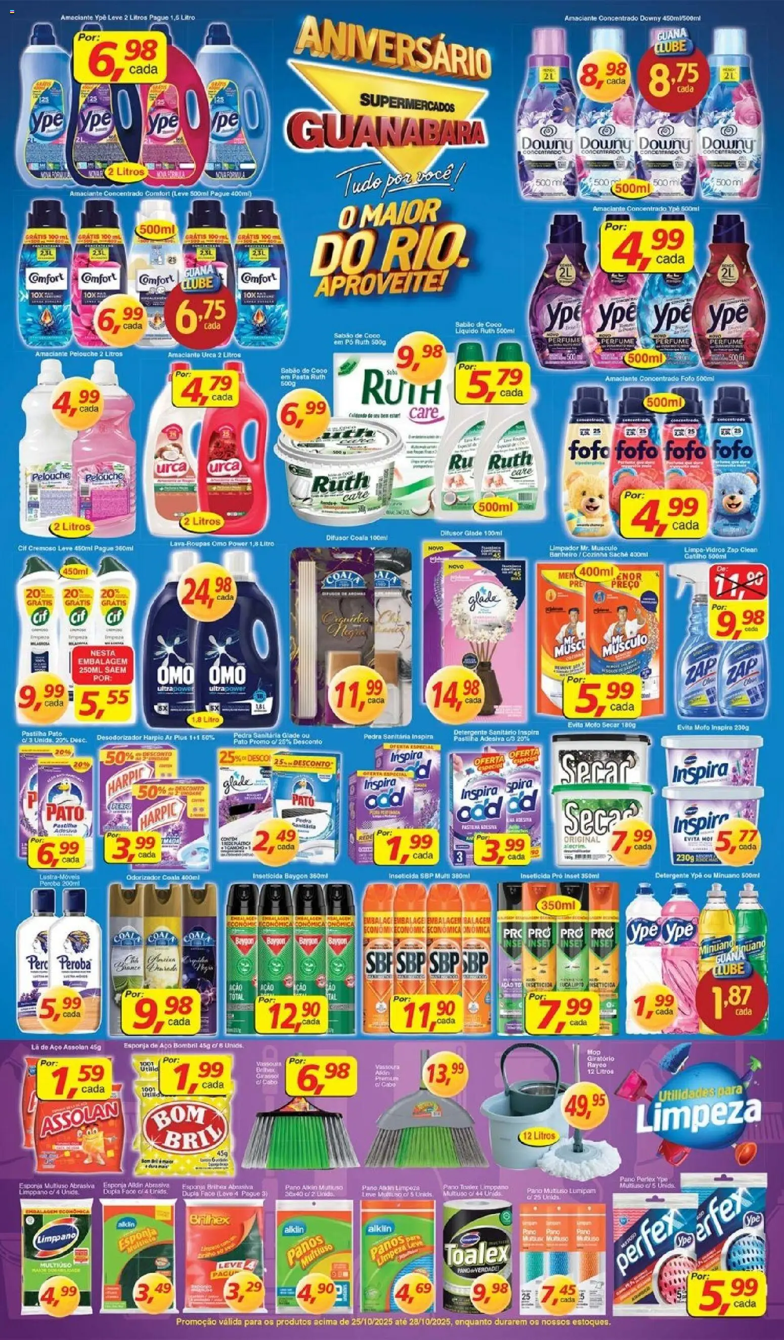Supermercados Guanabara Folheto - válido de 25.10.2025 | Página: 11 | Produtos: Difusor, Esponja, Pasta, Esponja de aço