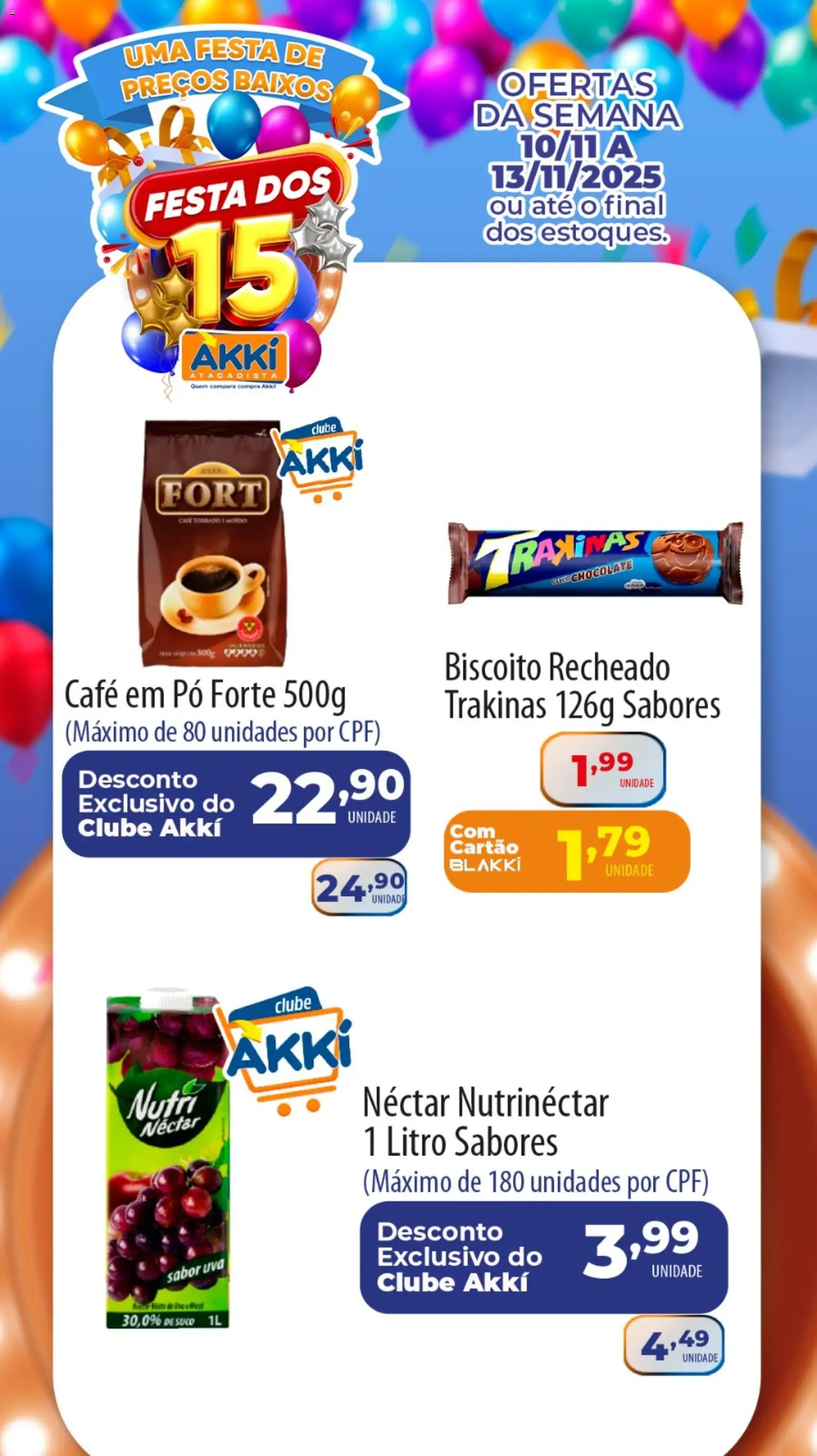 Akki Atacadista Folheto - válido de 10.11.2025 | Página: 6 | Produtos: Pó, Biscoito, Chocolate, Biscoito recheado