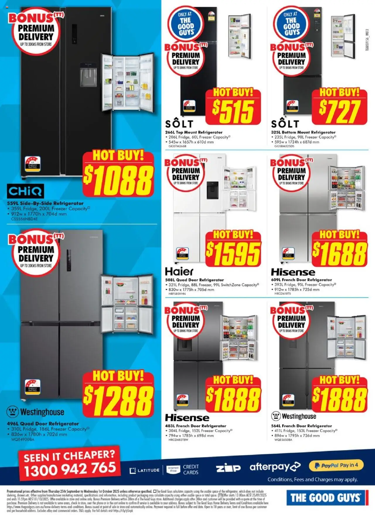 The Good Guys catalogue - valid from 24.09.2025 | Page: 2 | Products: Household, Phone, Freezer, Refrigerator