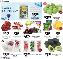 Preview of Drakes Catalogue QLD - valid from 04.02.2026 | Page: 9 | Products: Mushrooms, Sugar, Pumpkin, Plums