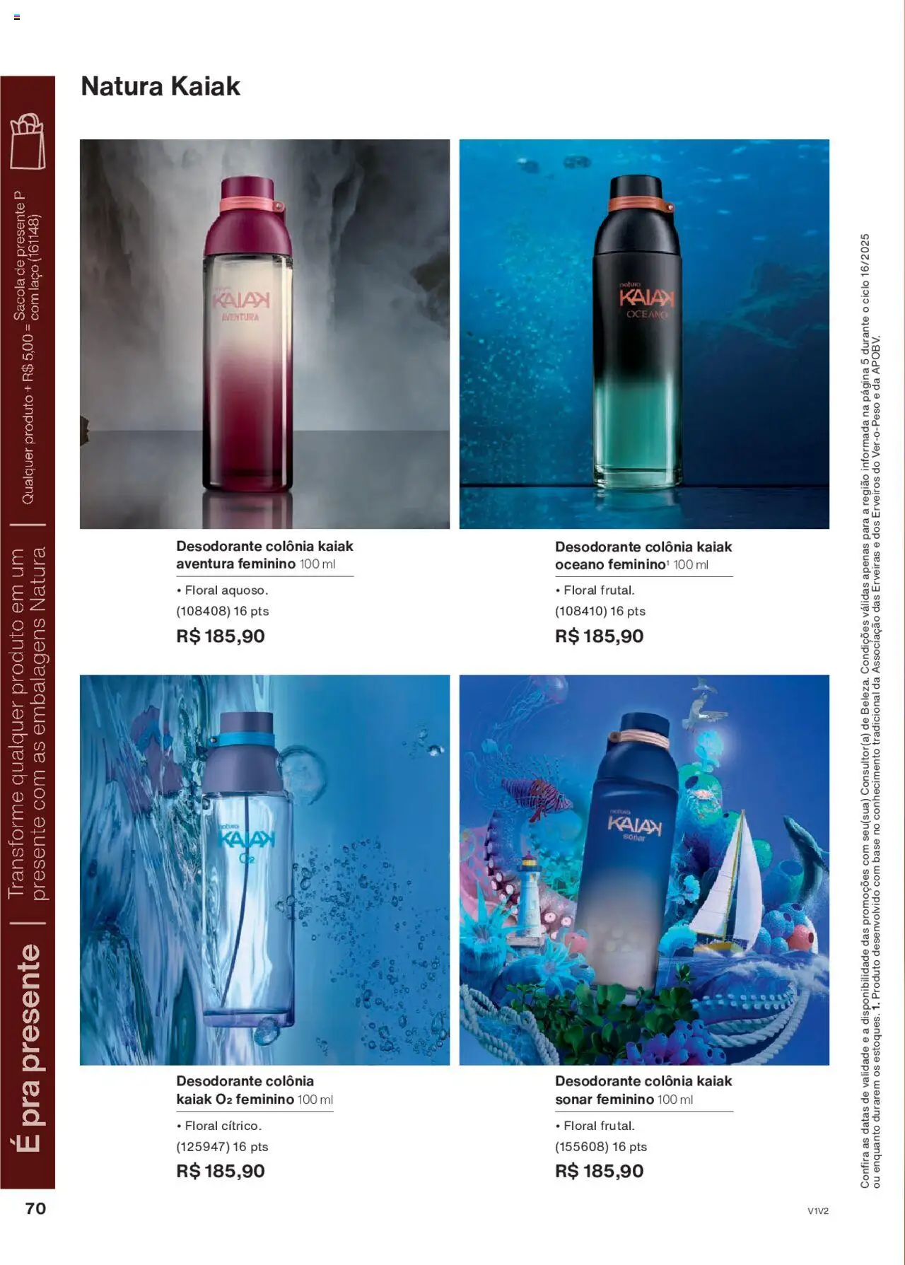 Natura Folheto - válido de 01.10.2025 | Página: 70 | Produtos: Desodorante, Base