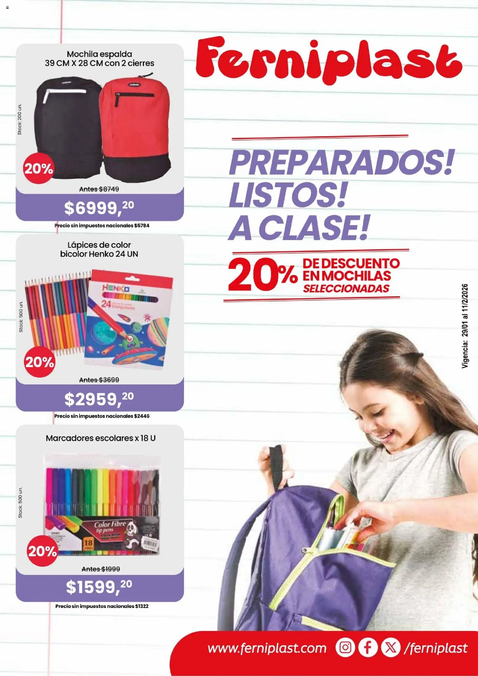 Ferniplast catálogo │ válido desde el 29.01.2026 | Página: 1 | Productos: Mochila