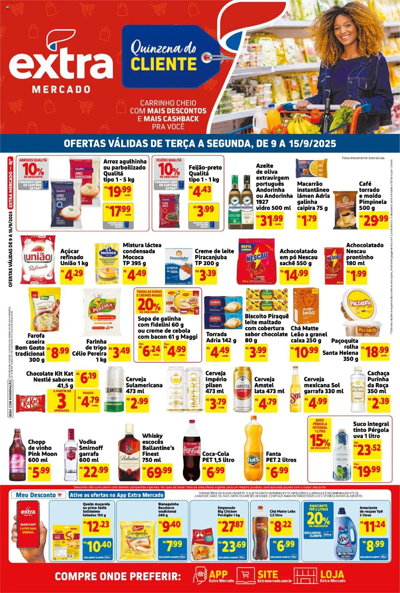 Extra Folheto - válido de 09.09.2025 | Página: 1 | Produtos: Biscoito, Whisky, Caixa, Leite